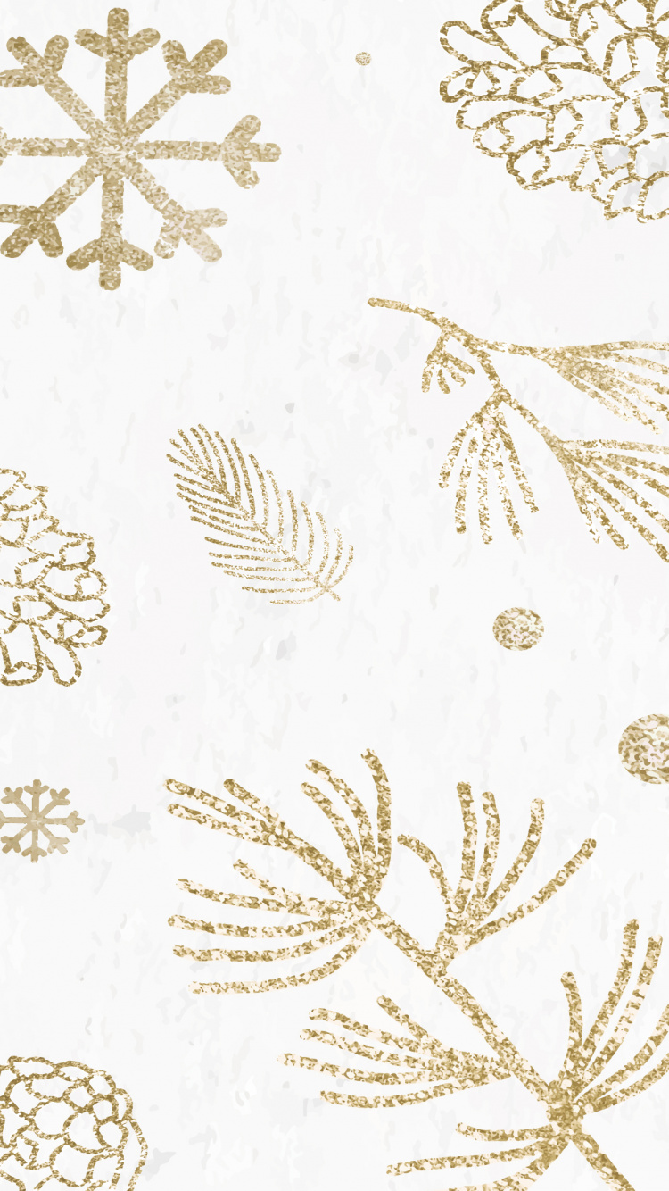 Neujahr, Nadelbaum Kegel, Euklidische Vektor, Wei, Botanik. Wallpaper in 750x1334 Resolution