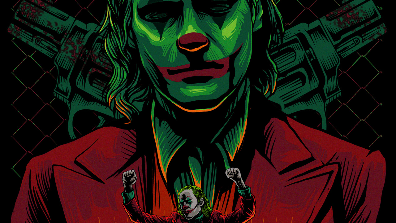 Art, Joker, Joaquin Phoenix, Dessin, dc Comics. Wallpaper in 1280x720 Resolution