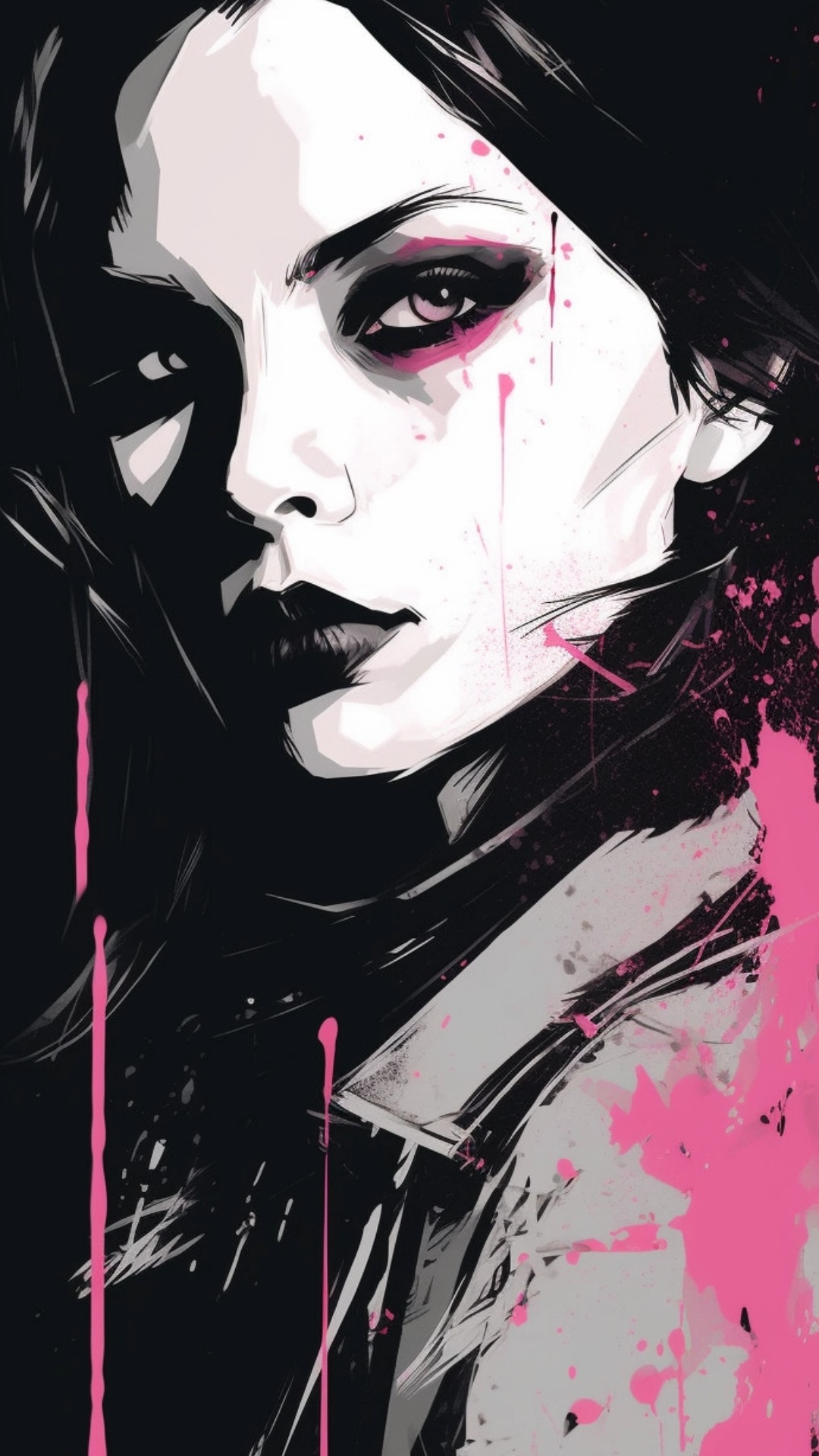 Illustration, Kunst, Portrait, Malerei, Poster. Wallpaper in 1080x1920 Resolution