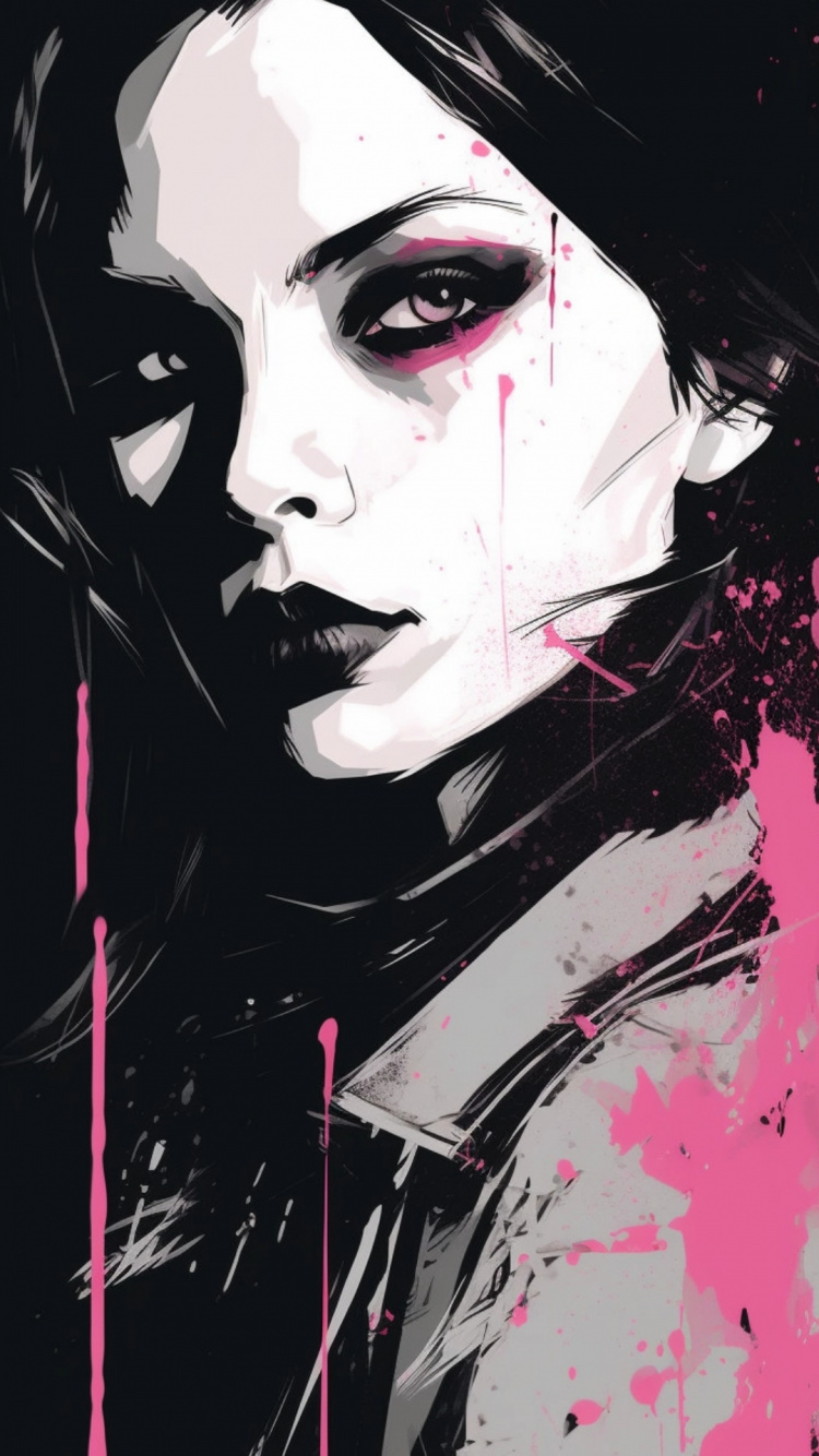 Illustration, Kunst, Portrait, Malerei, Poster. Wallpaper in 750x1334 Resolution