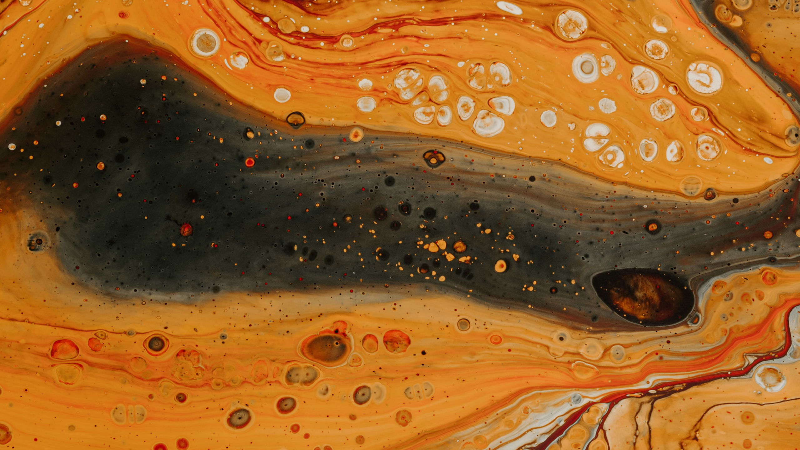 Braune Und Schwarze Abstrakte Malerei. Wallpaper in 2560x1440 Resolution