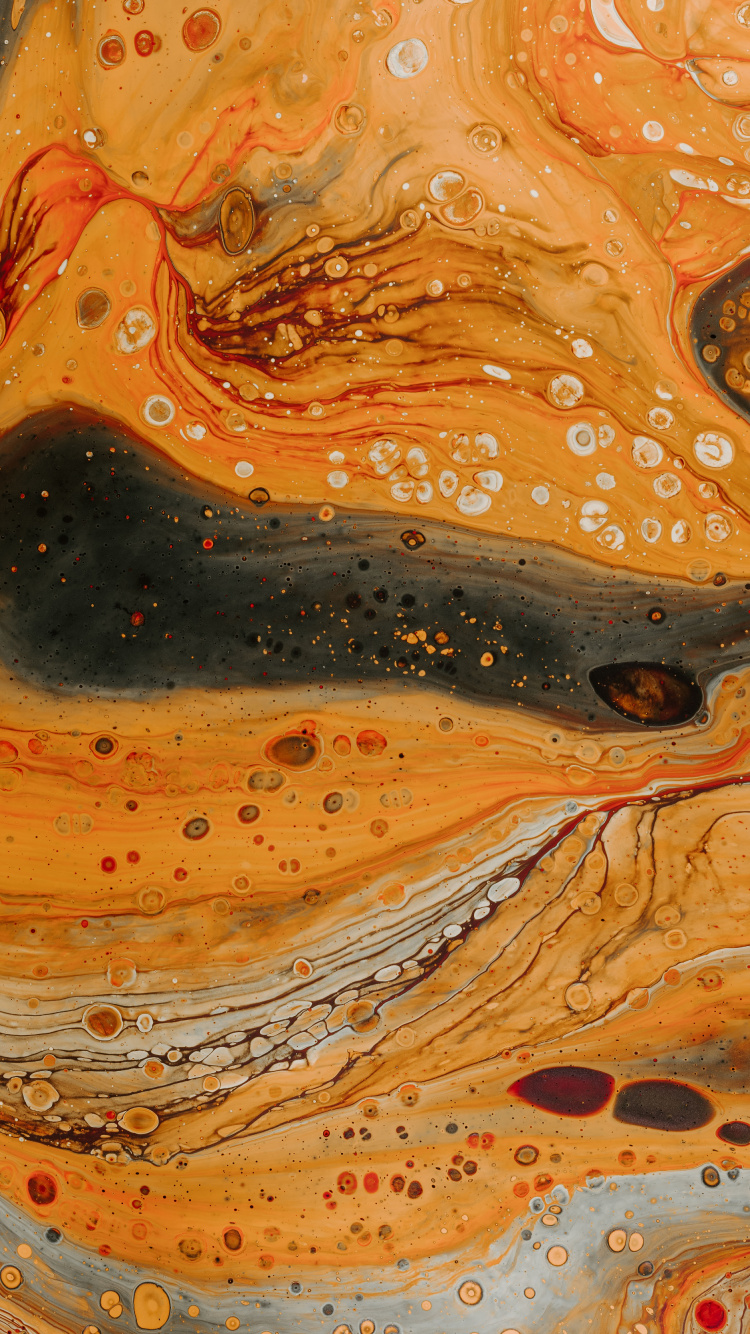 Brown and Black Abstract Painting. Wallpaper in 750x1334 Resolution