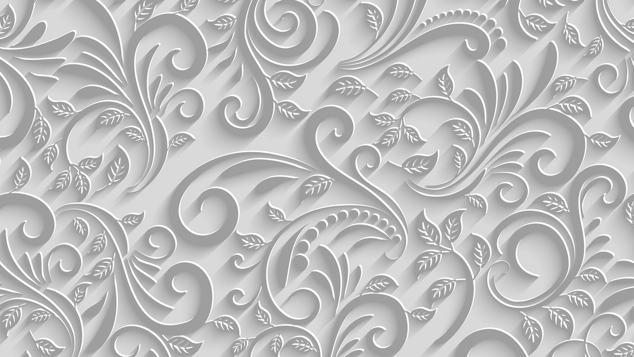 White and Black Floral Illustration. Wallpaper in 1280x720 Resolution
