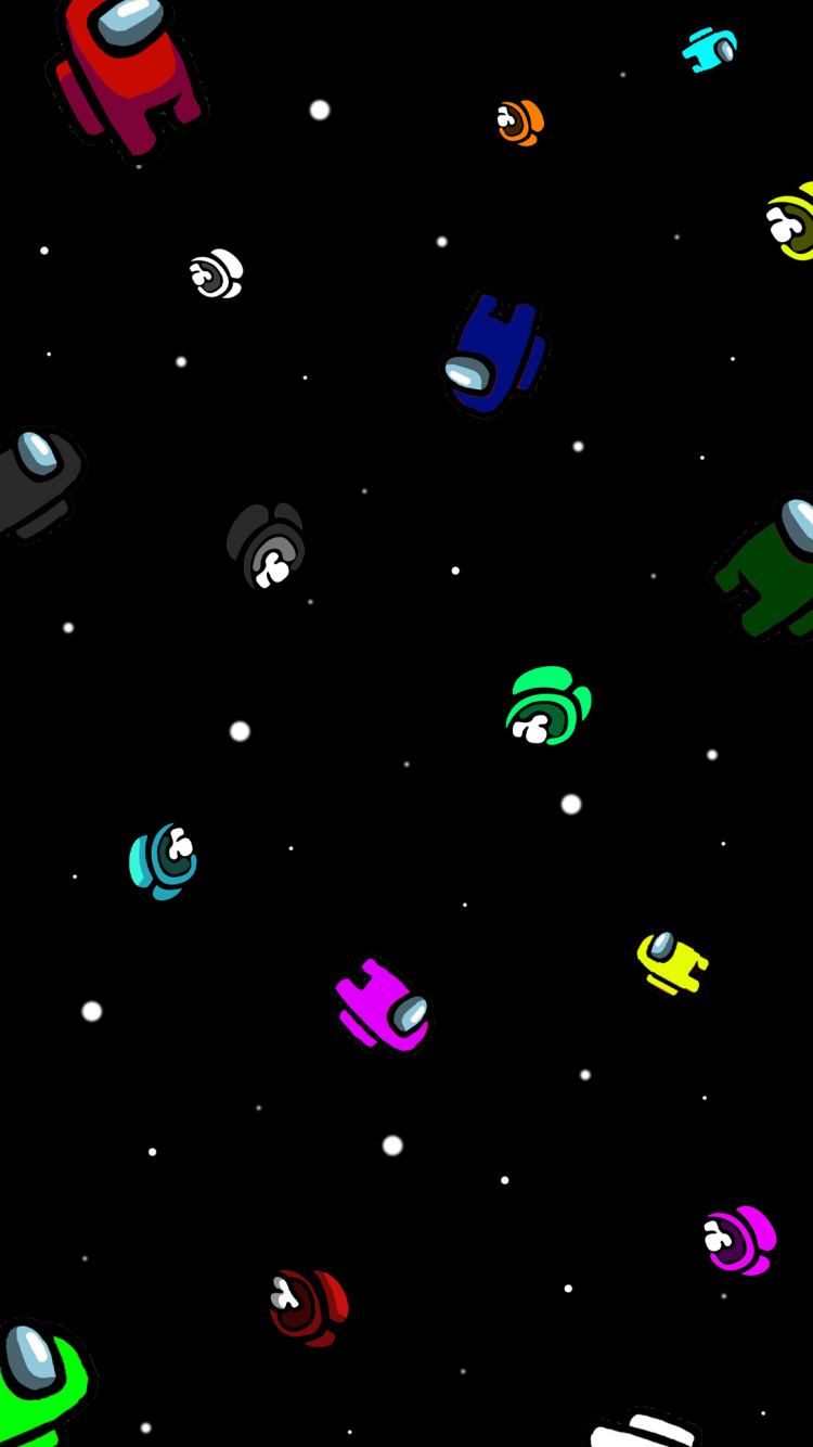 Among Us, D'autres, Graphique, Graphisme, Nuit. Wallpaper in 750x1334 Resolution