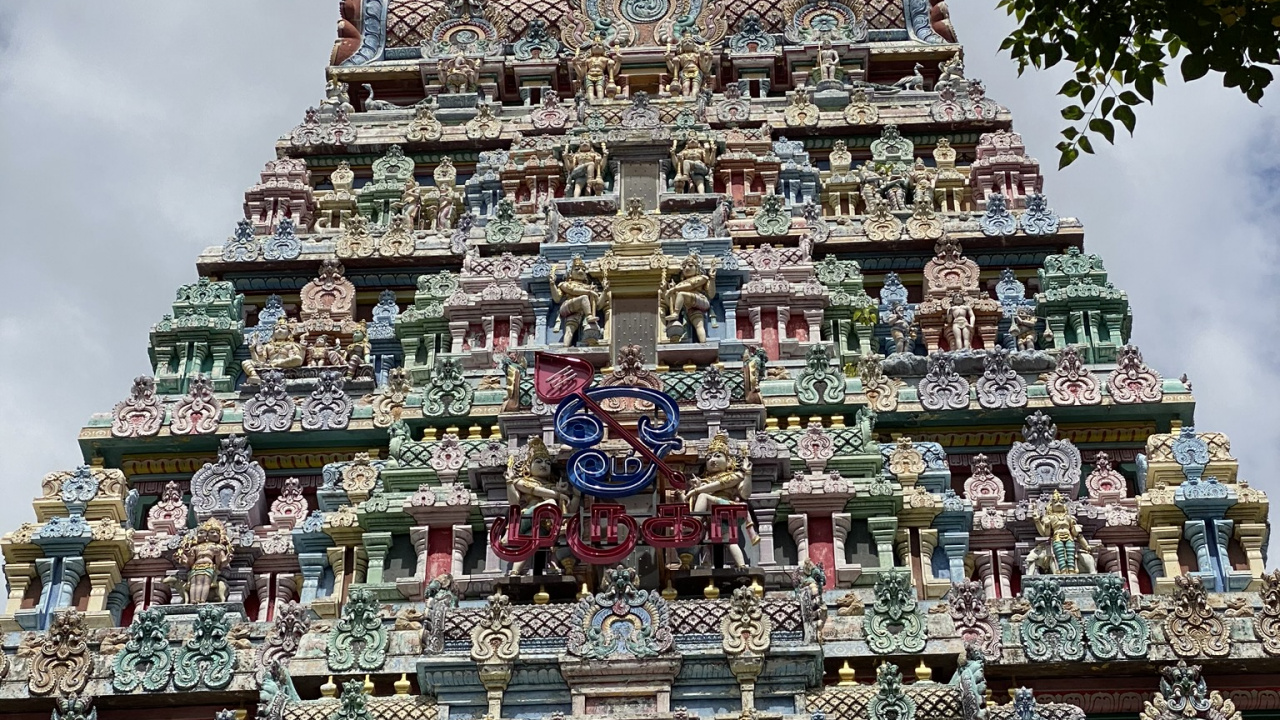 Singapore, Sri Thendayuthapani Temple, Cloud, Facade, Place of Worship. Wallpaper in 1280x720 Resolution