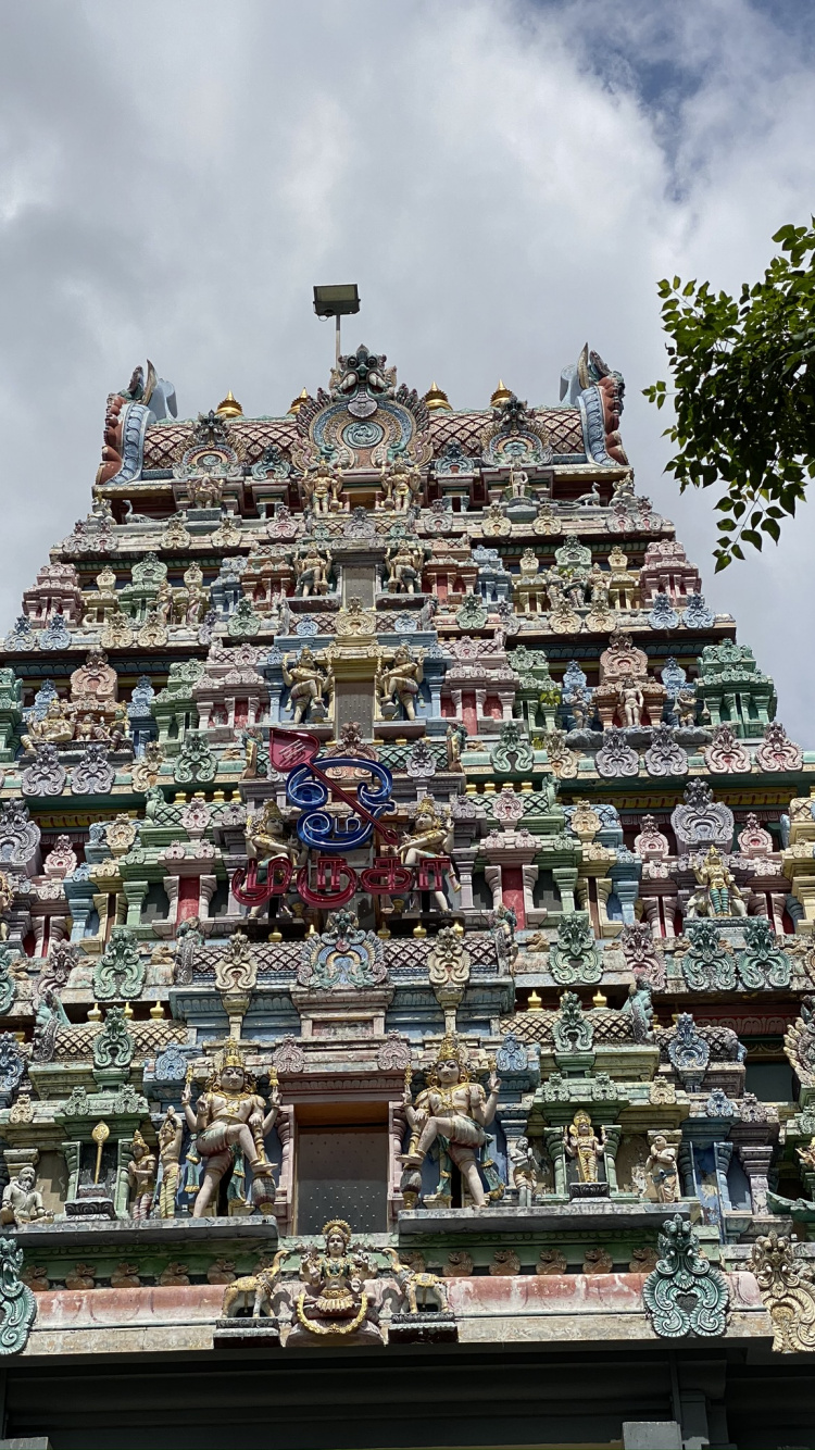 Singapur, Templo de Sri Thendayuthapani, Fachada, Lugar de Culto, Santos Lugares. Wallpaper in 750x1334 Resolution
