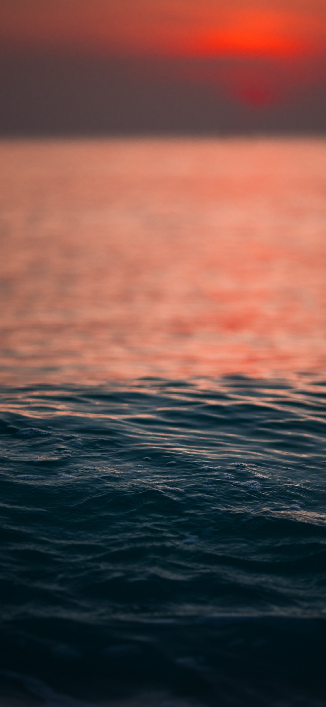 Sunset, Horizon, Sea, Water, Ocean. Wallpaper in 1125x2436 Resolution