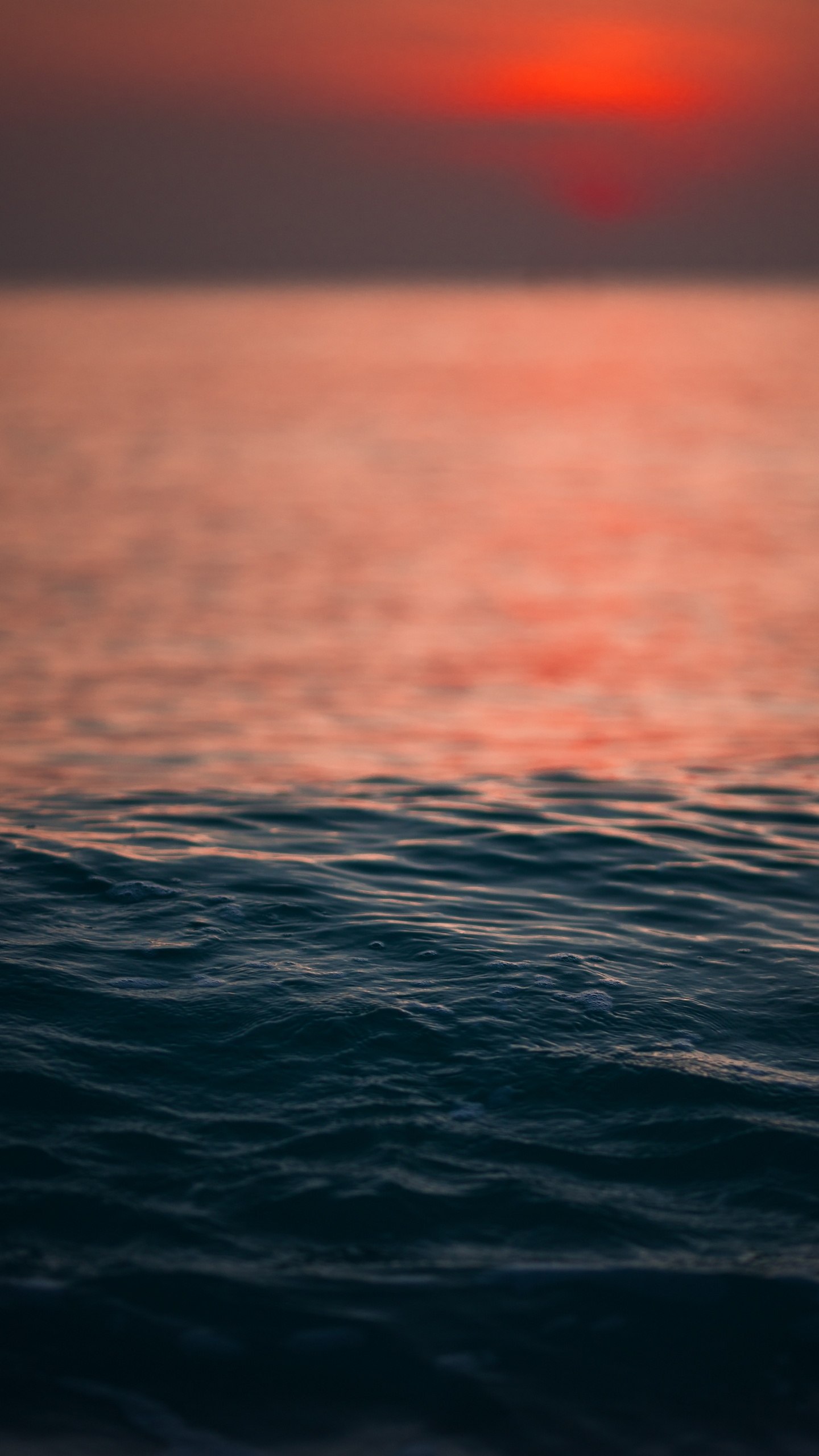 Sonnenuntergang, Horizont, Meer, Wasser, Ozean. Wallpaper in 1440x2560 Resolution