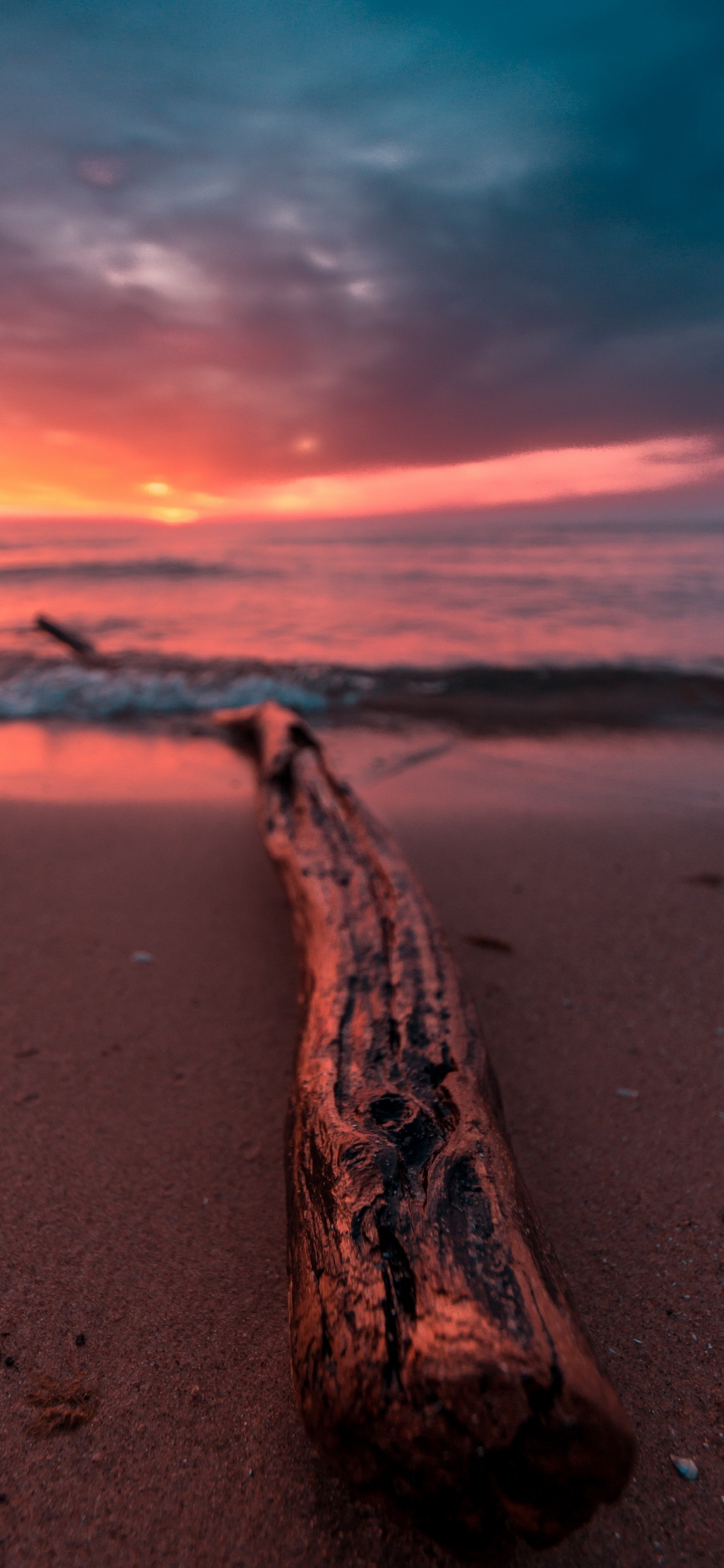 Puesta, Agua, Mar, Oceano, Naturaleza. Wallpaper in 1125x2436 Resolution