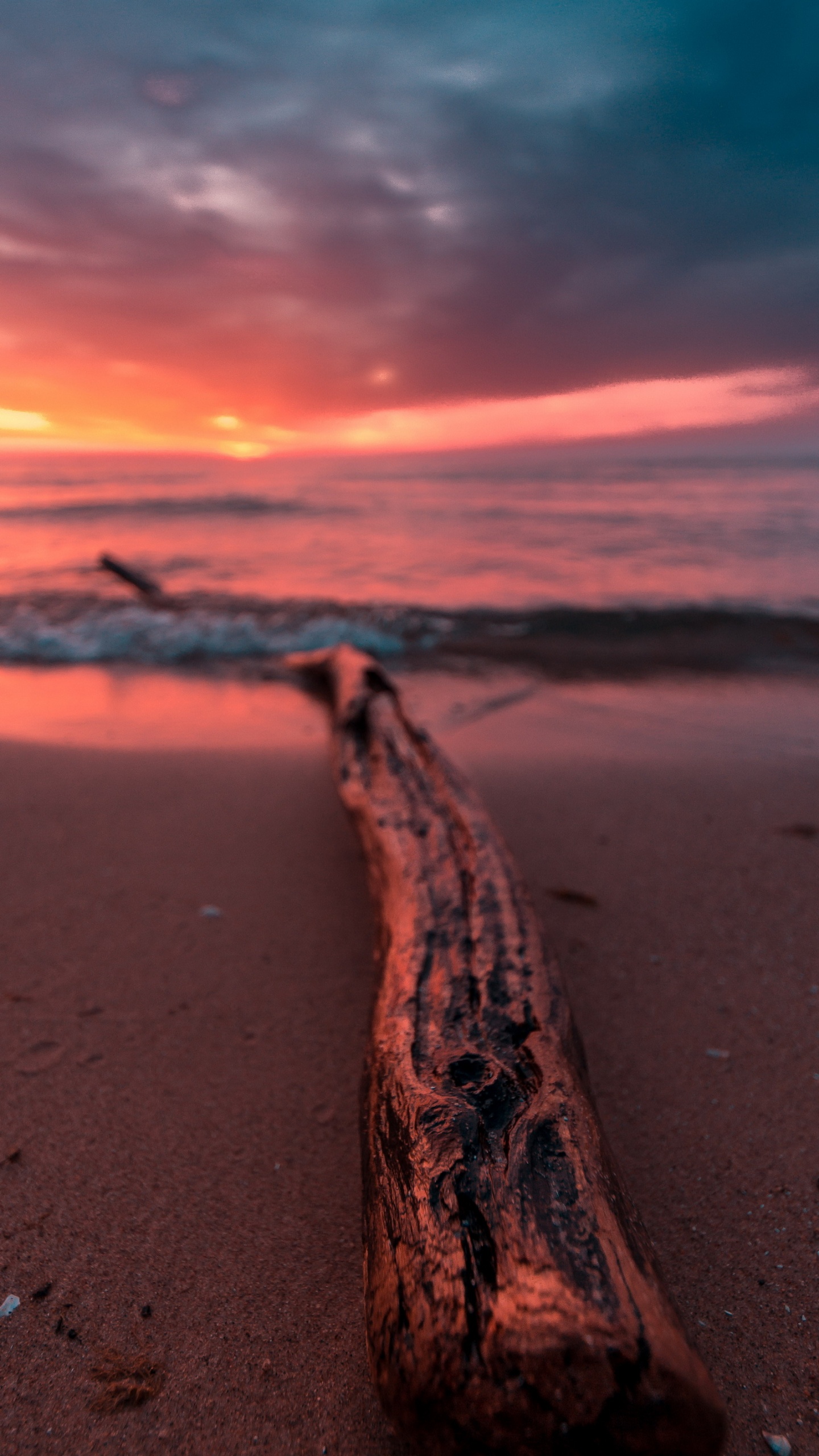 Puesta, Agua, Mar, Oceano, Naturaleza. Wallpaper in 1440x2560 Resolution