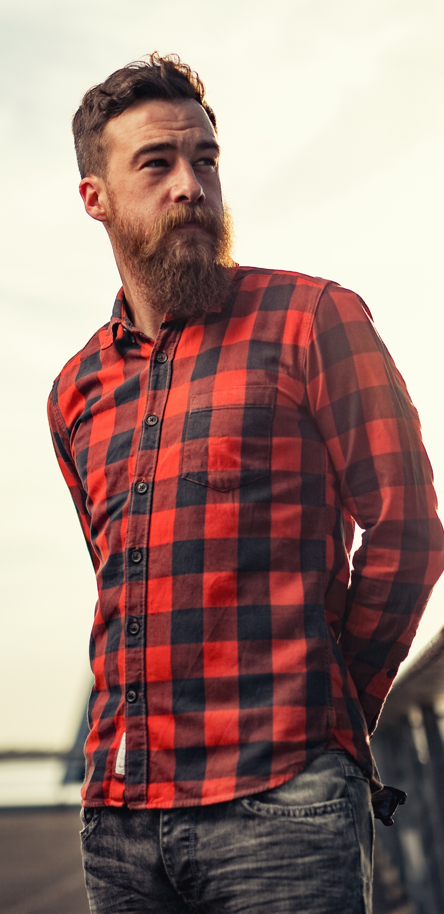 Plaids, Gesichtsbehaarung, Kehllappen, Tartan, Muster. Wallpaper in 1440x2960 Resolution