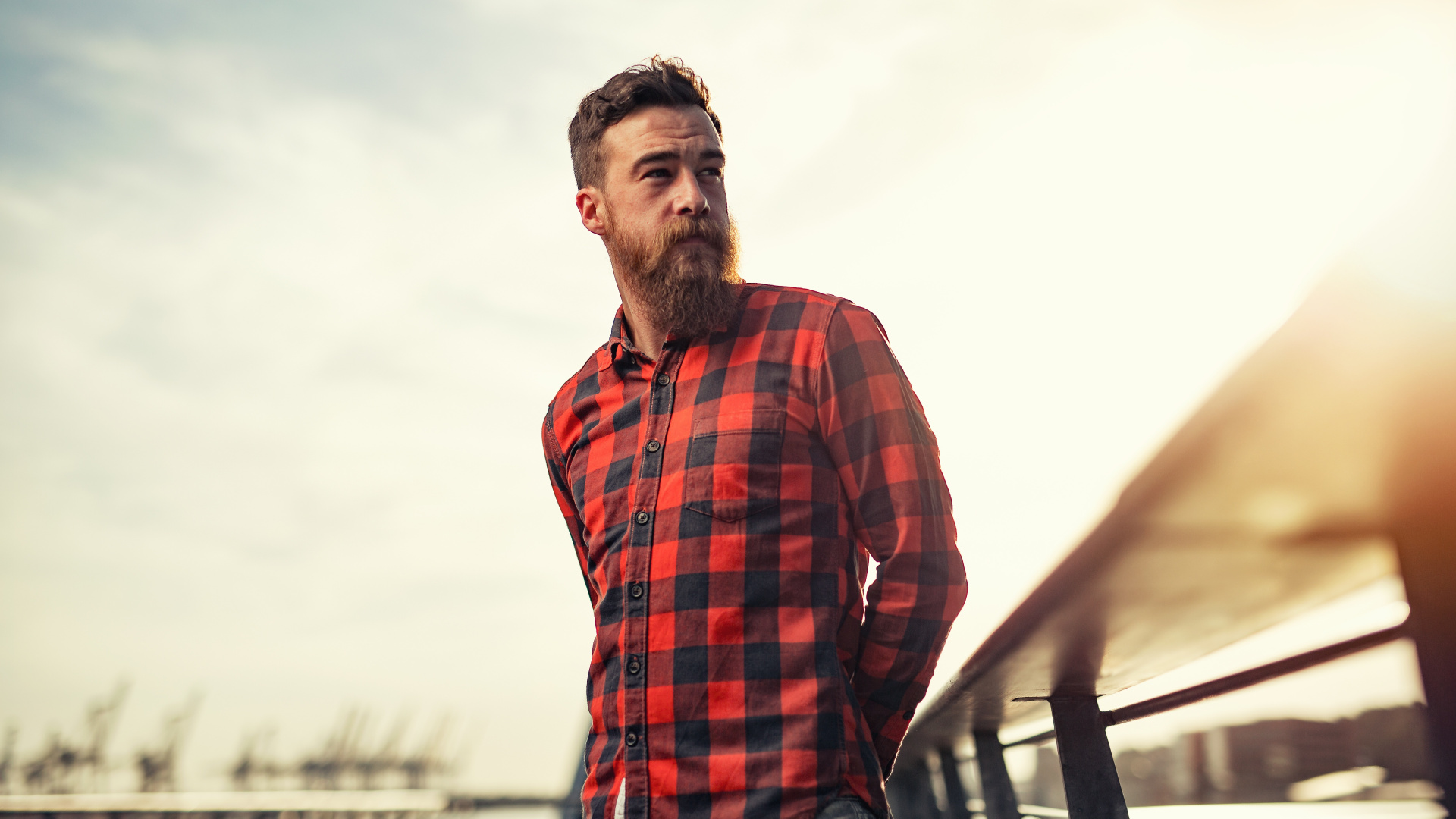 Plaid, el Vello Facial, Barba, Tartan, Patrón. Wallpaper in 1920x1080 Resolution