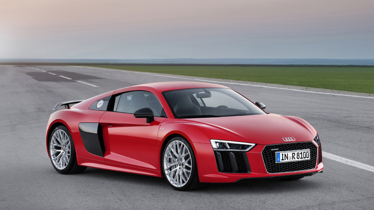 Red Audi r 8 on Road During Daytime. Wallpaper in 1280x720 Resolution