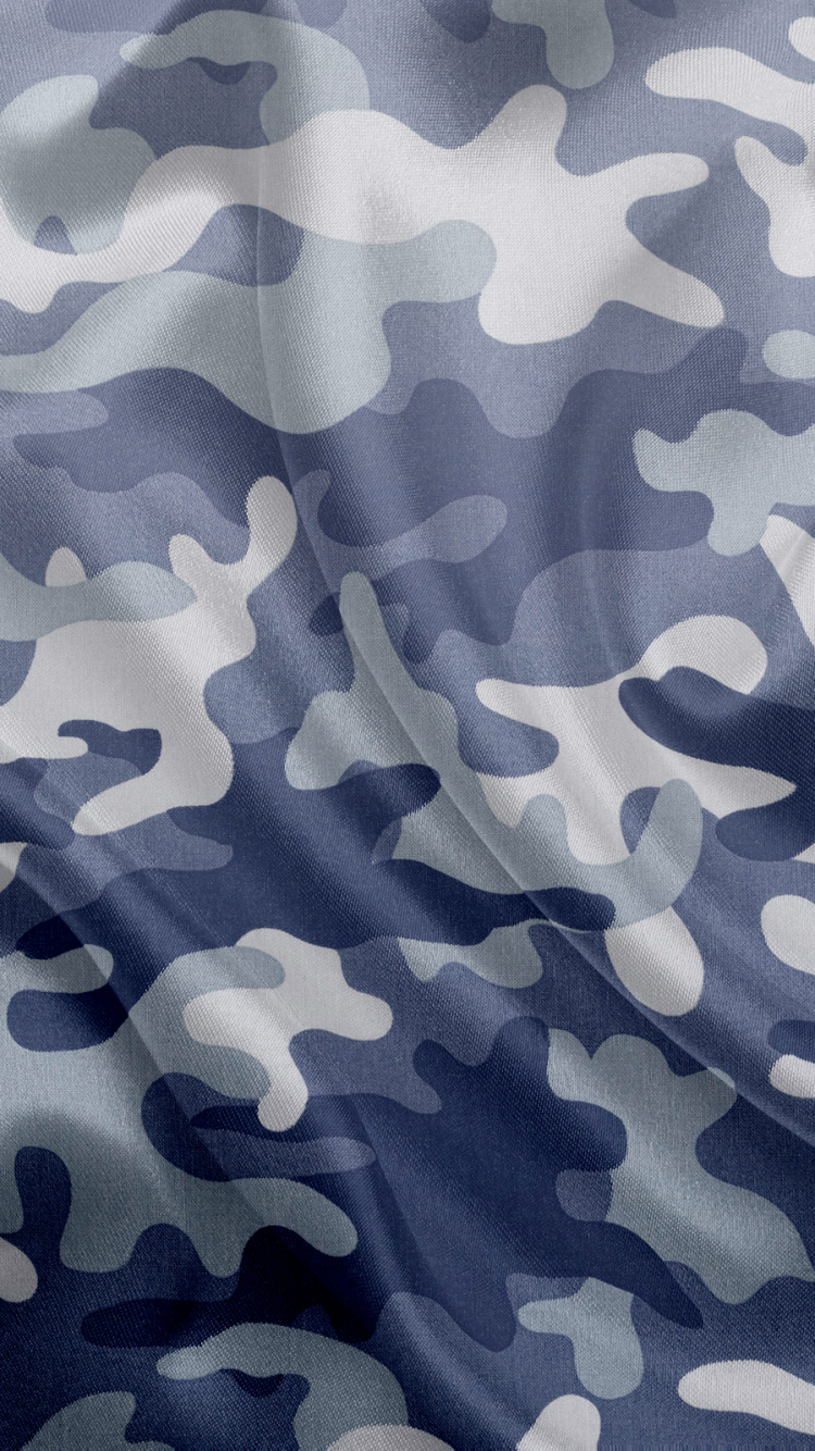 Blau-weiß Gepunktetes Textil. Wallpaper in 750x1334 Resolution