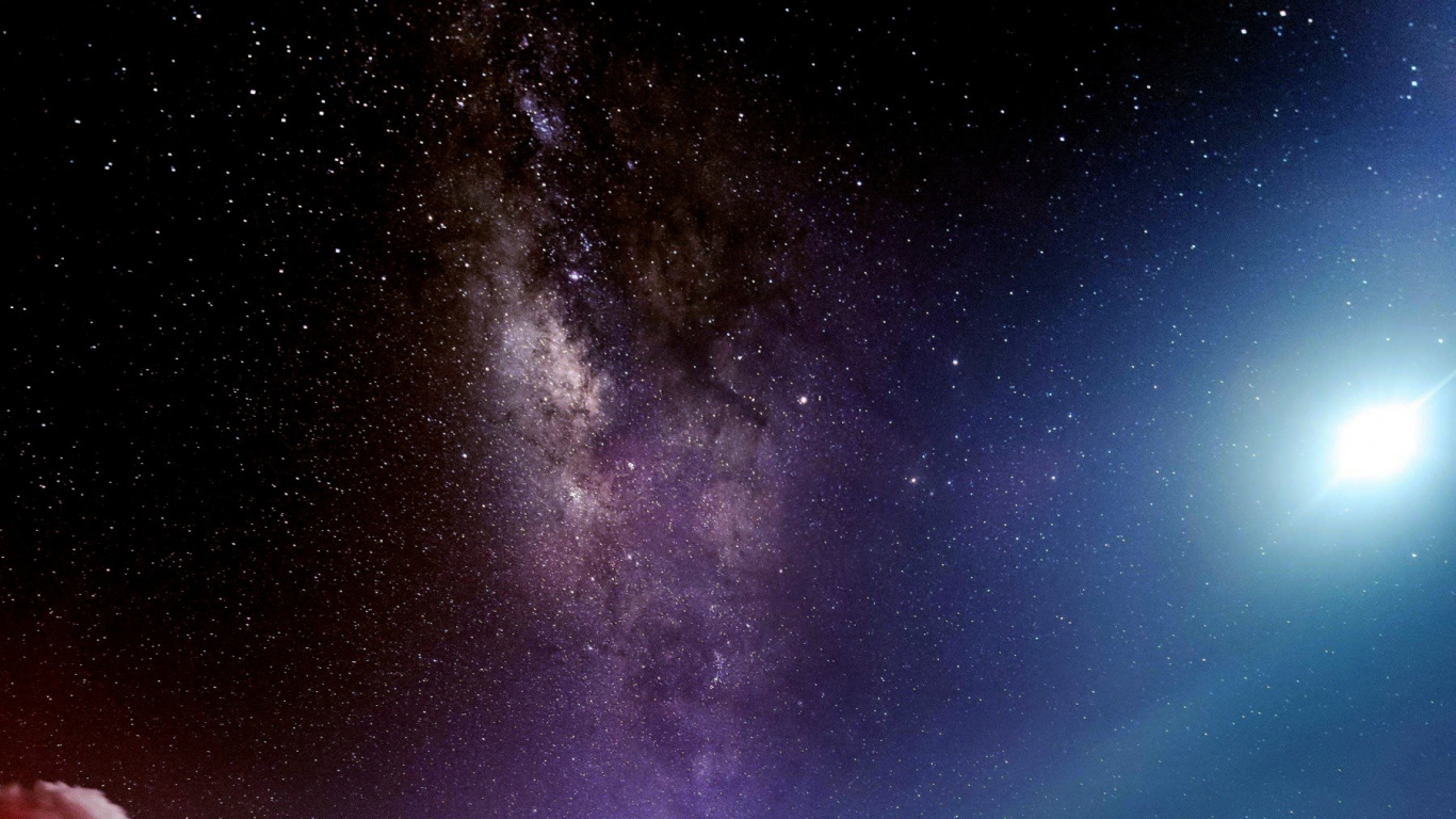 Mike Mezeul II, Atmosphäre, Licht, Naturlandschaft, Galaxy. Wallpaper in 1366x768 Resolution