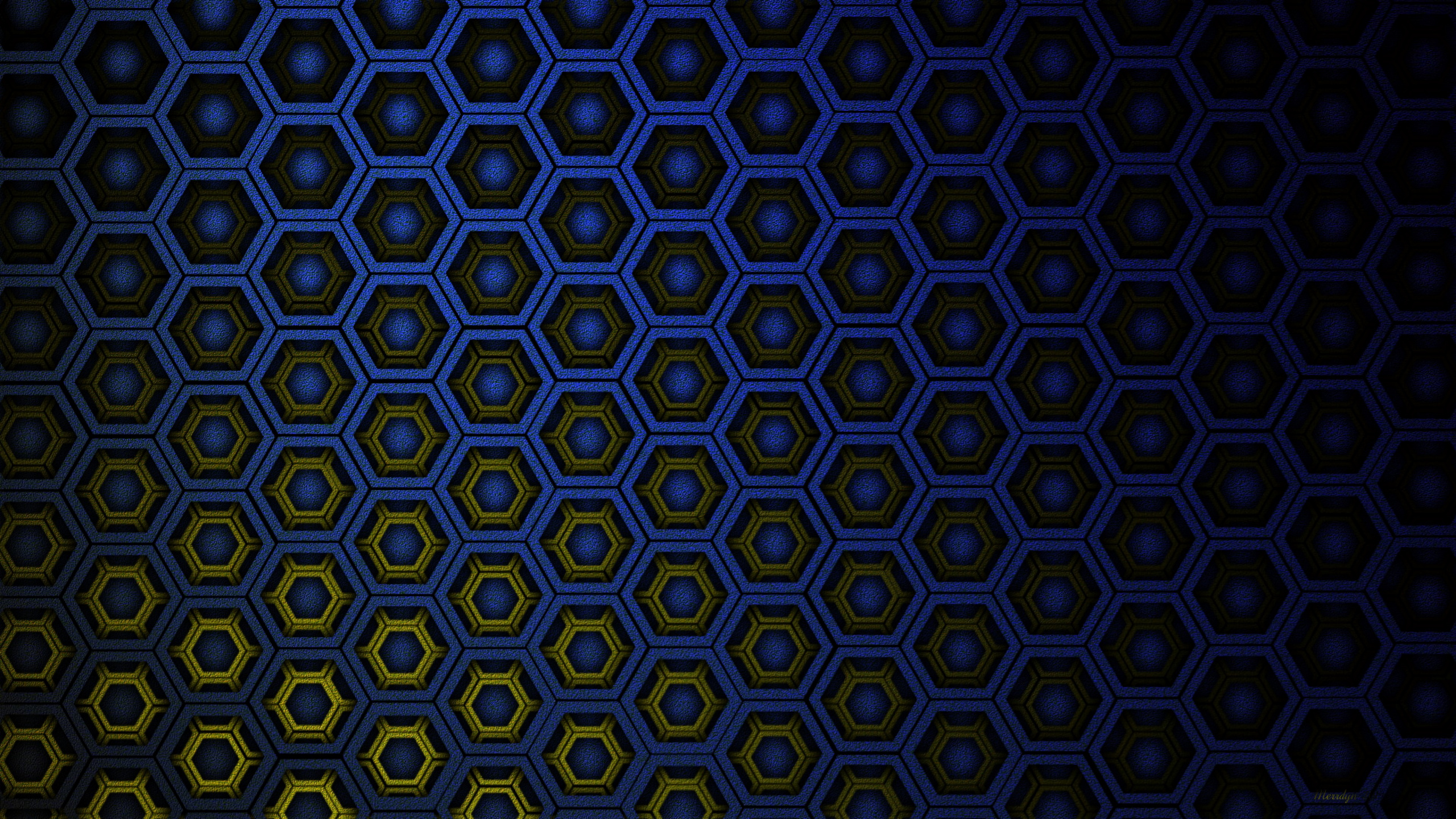 Motif Carré Bleu et Jaune. Wallpaper in 2560x1440 Resolution