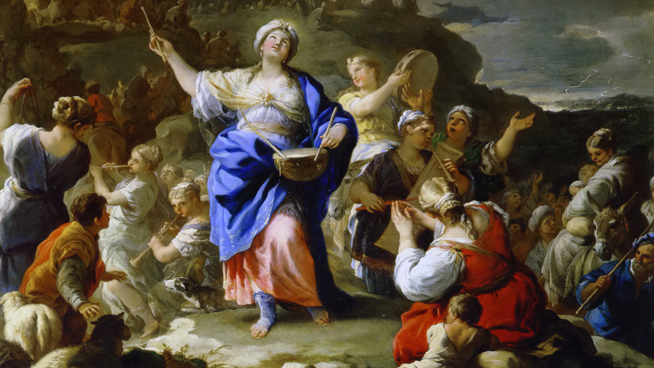 Femme en Robe Bleue et Rouge Assise Sur un Rocher. Wallpaper in 1280x720 Resolution