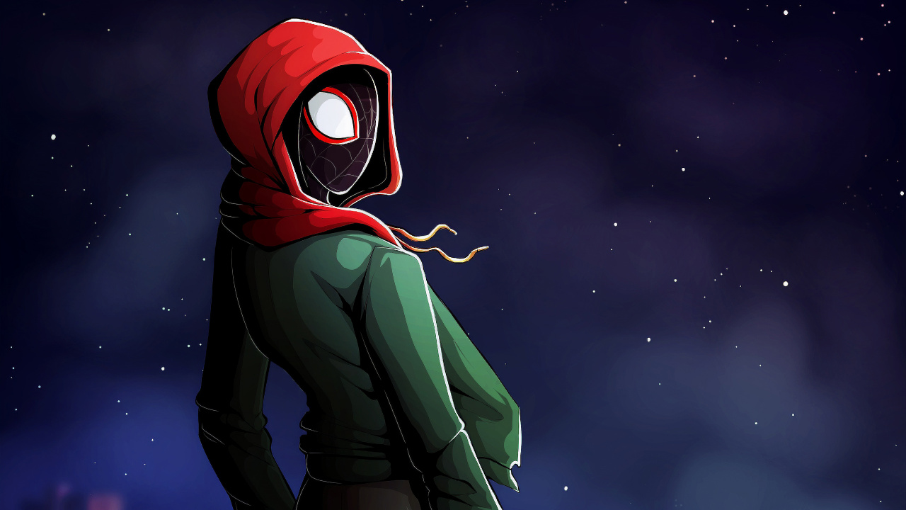 Femme Aux Cheveux Rouges en Illustration de Sweat à Capuche Vert. Wallpaper in 1280x720 Resolution