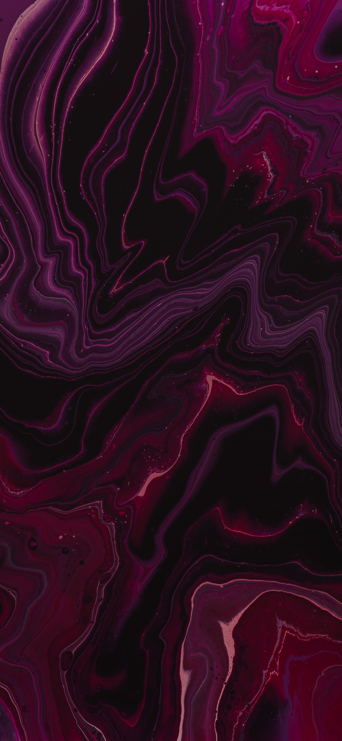 Peinture Abstraite Violette et Noire. Wallpaper in 1125x2436 Resolution