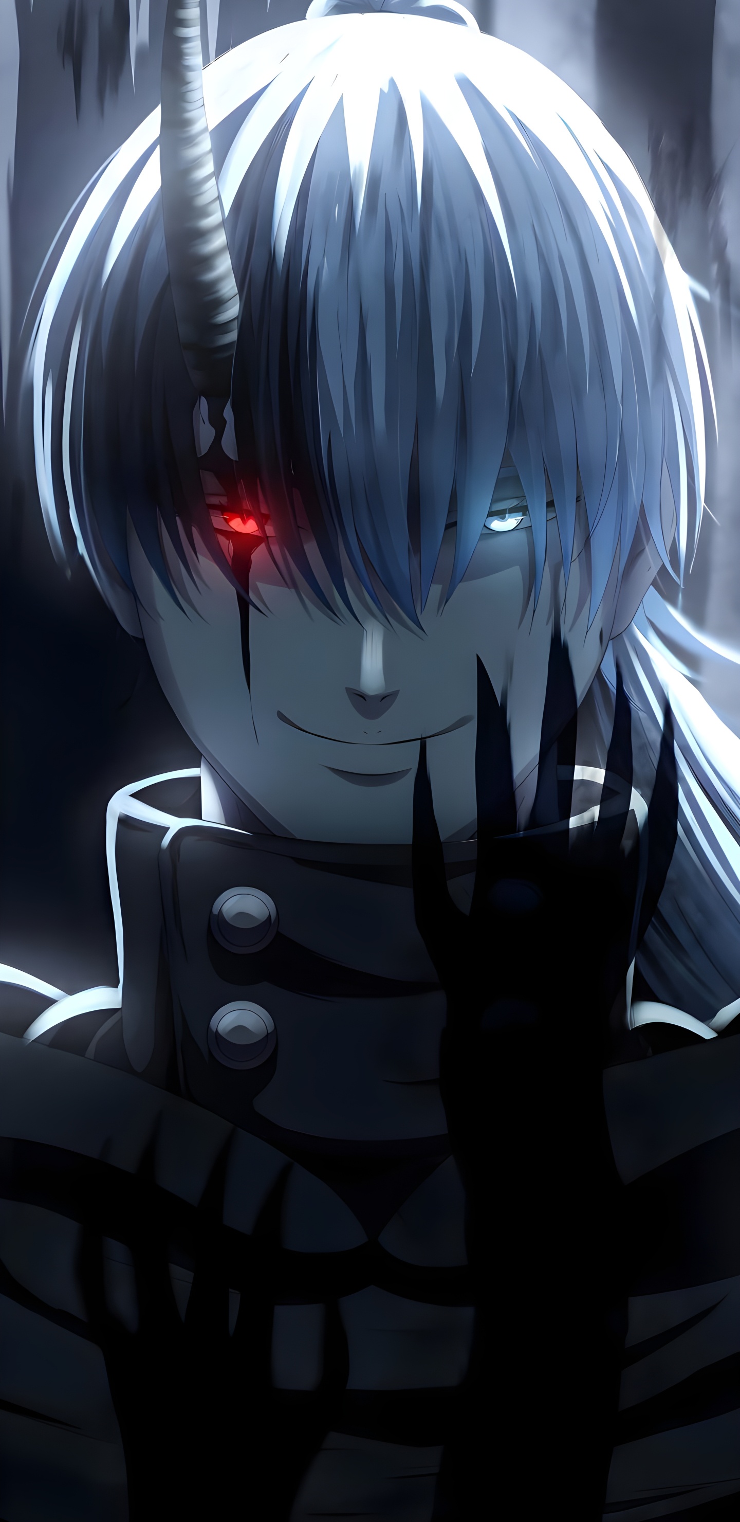 Anime, Schwarzer Klee, Ju-Jutsu Kaisen, Ärmel, Kopf. Wallpaper in 1440x2960 Resolution