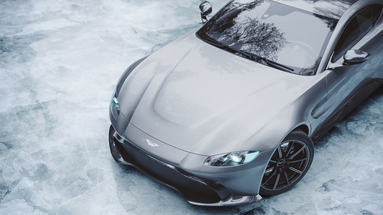 Silver Mercedes Benz Classe c Sur Sol Couvert de Neige. Wallpaper in 1280x720 Resolution