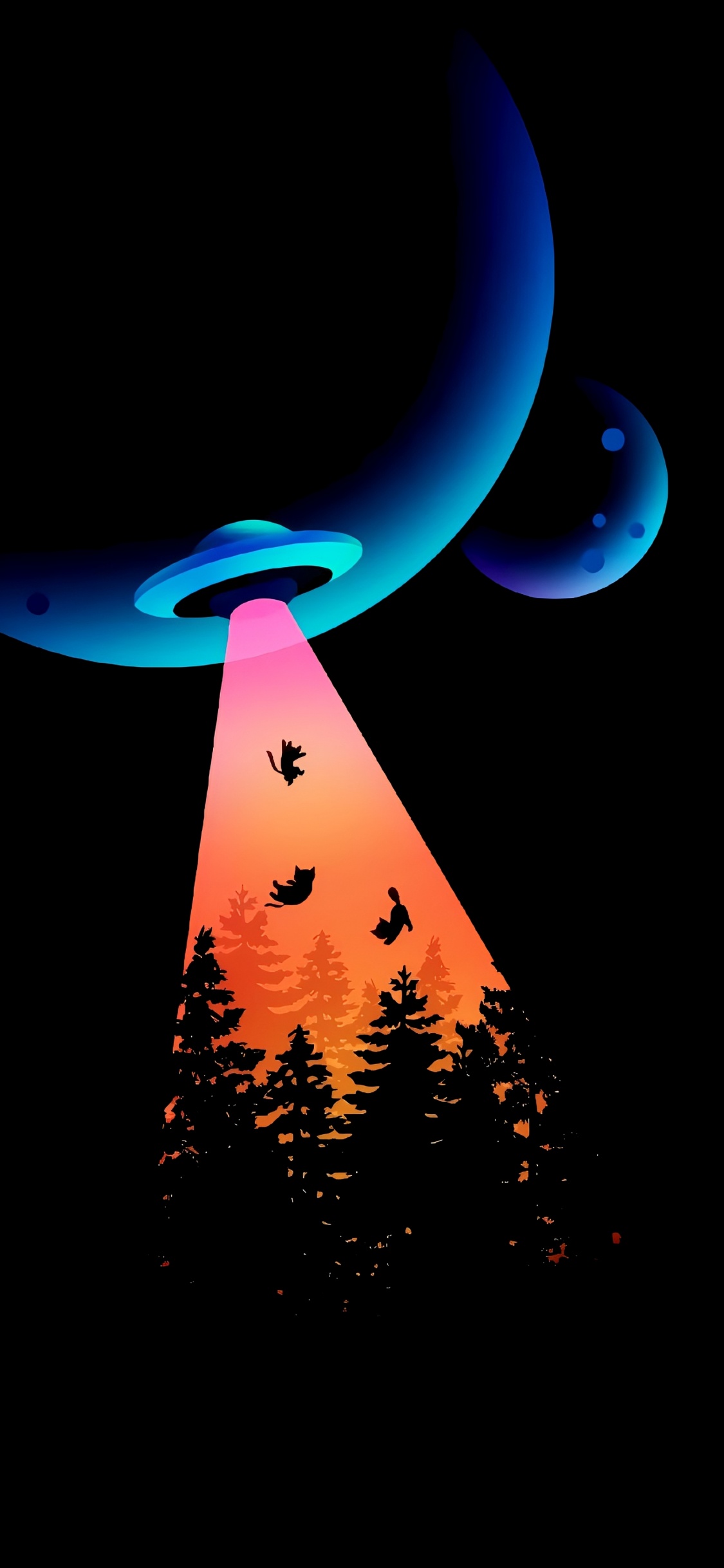 Licht, Smartphone, Atmosphäre, Baum, Kunst. Wallpaper in 1125x2436 Resolution