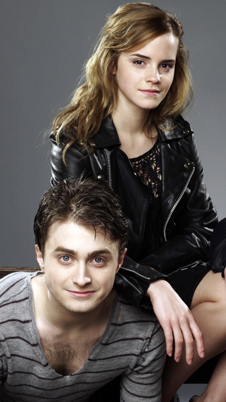 艾玛*沃特森, 丹尼尔拉德克利夫, 赫敏, 哈利*波特, 乐趣 壁纸 720x1280 允许