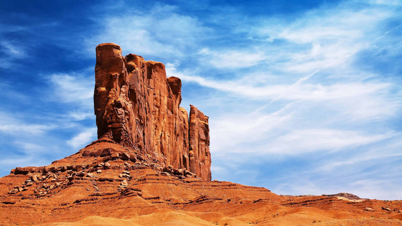 Brown Rock Formation Under Blue Sky During Daytime. Wallpaper in 1280x720 Resolution