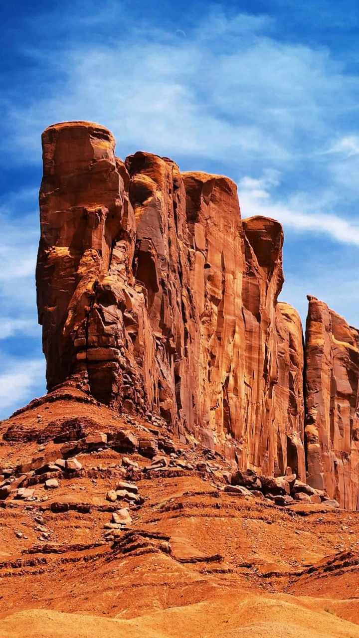 Brown Rock Formation Under Blue Sky During Daytime. Wallpaper in 720x1280 Resolution