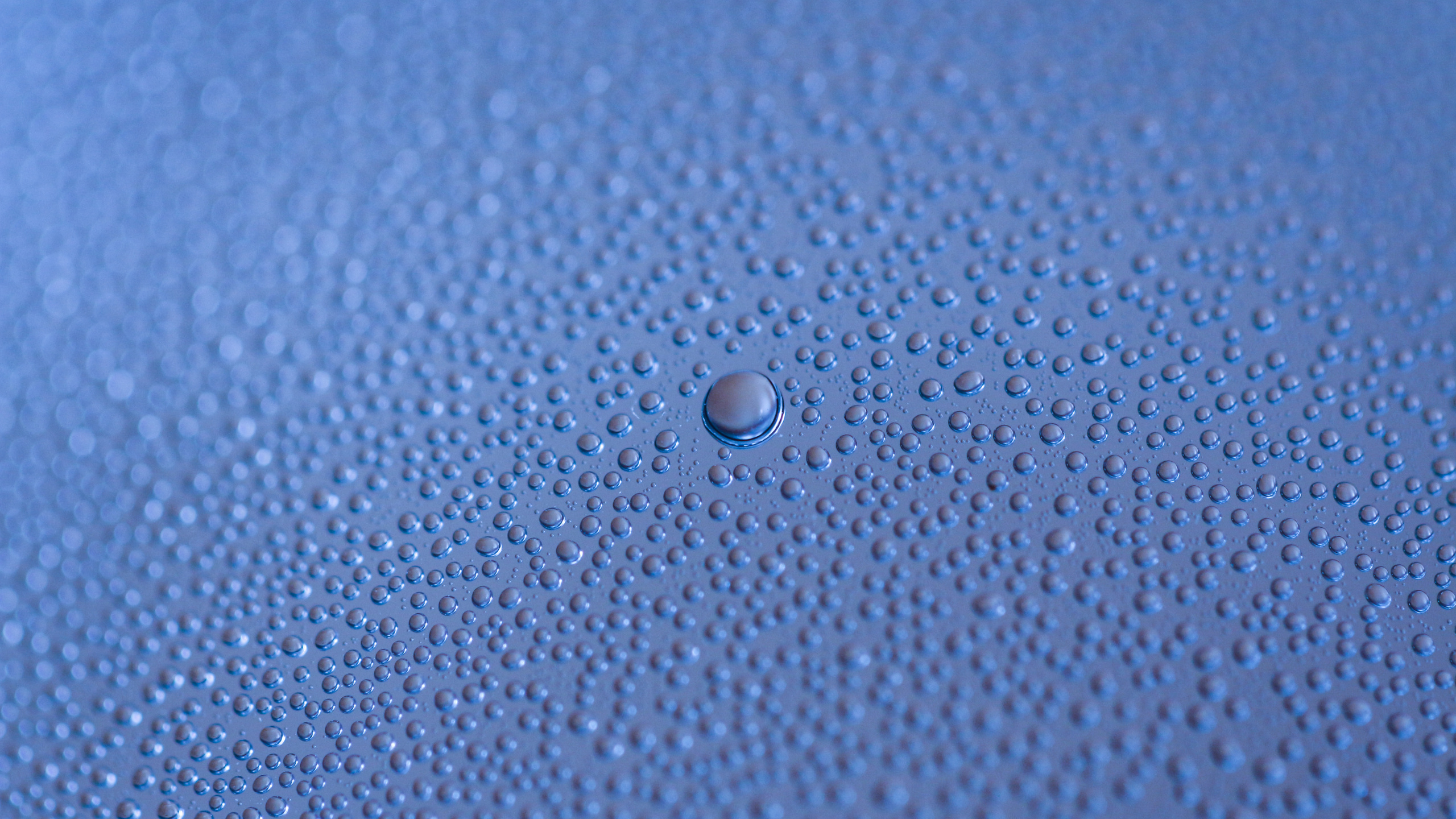 Blue, Azure, Water, Drop, Button. Wallpaper in 2560x1440 Resolution