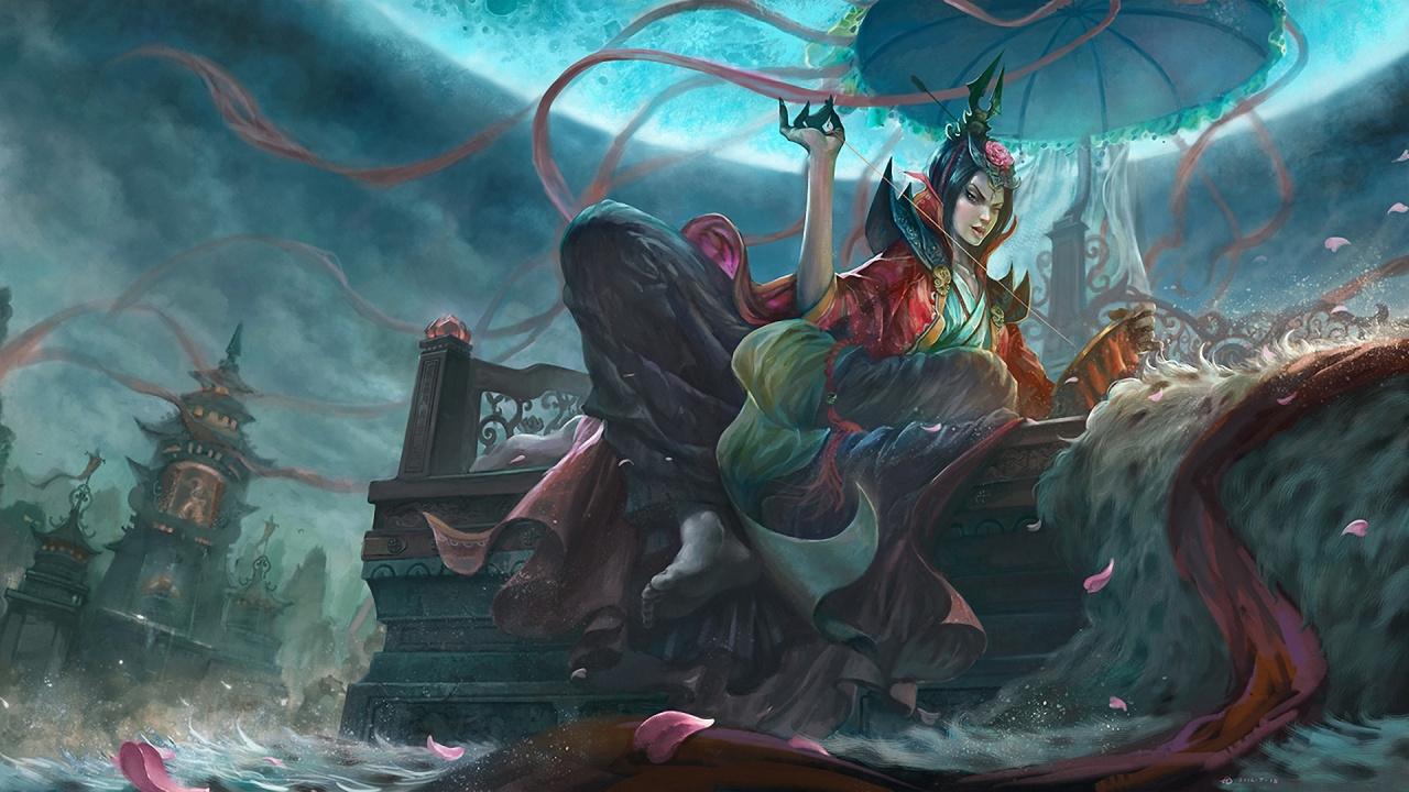 Femme en Robe Bleue Tenant Une Peinture de Chat Noir et Blanc. Wallpaper in 1280x720 Resolution