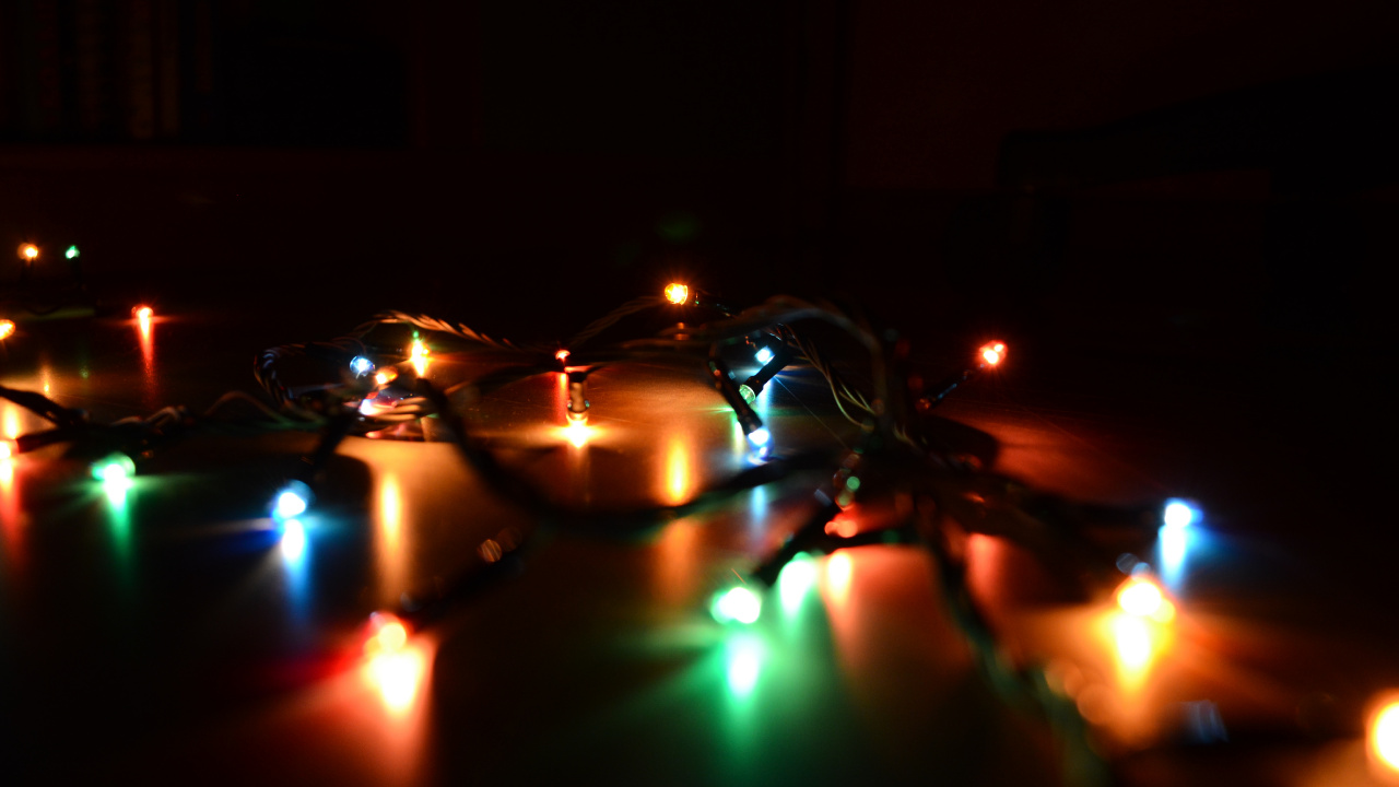 Christmas Lights, Christmas Day, Light, Night, Lighting. Wallpaper in 1280x720 Resolution