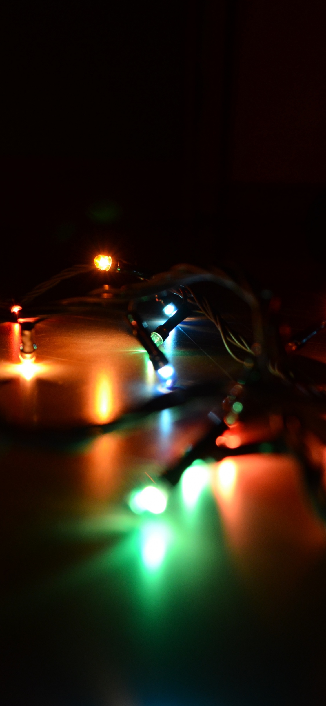 圣诞彩灯, 圣诞节那天, 光, 圣诞节, 反射 壁纸 1125x2436 允许