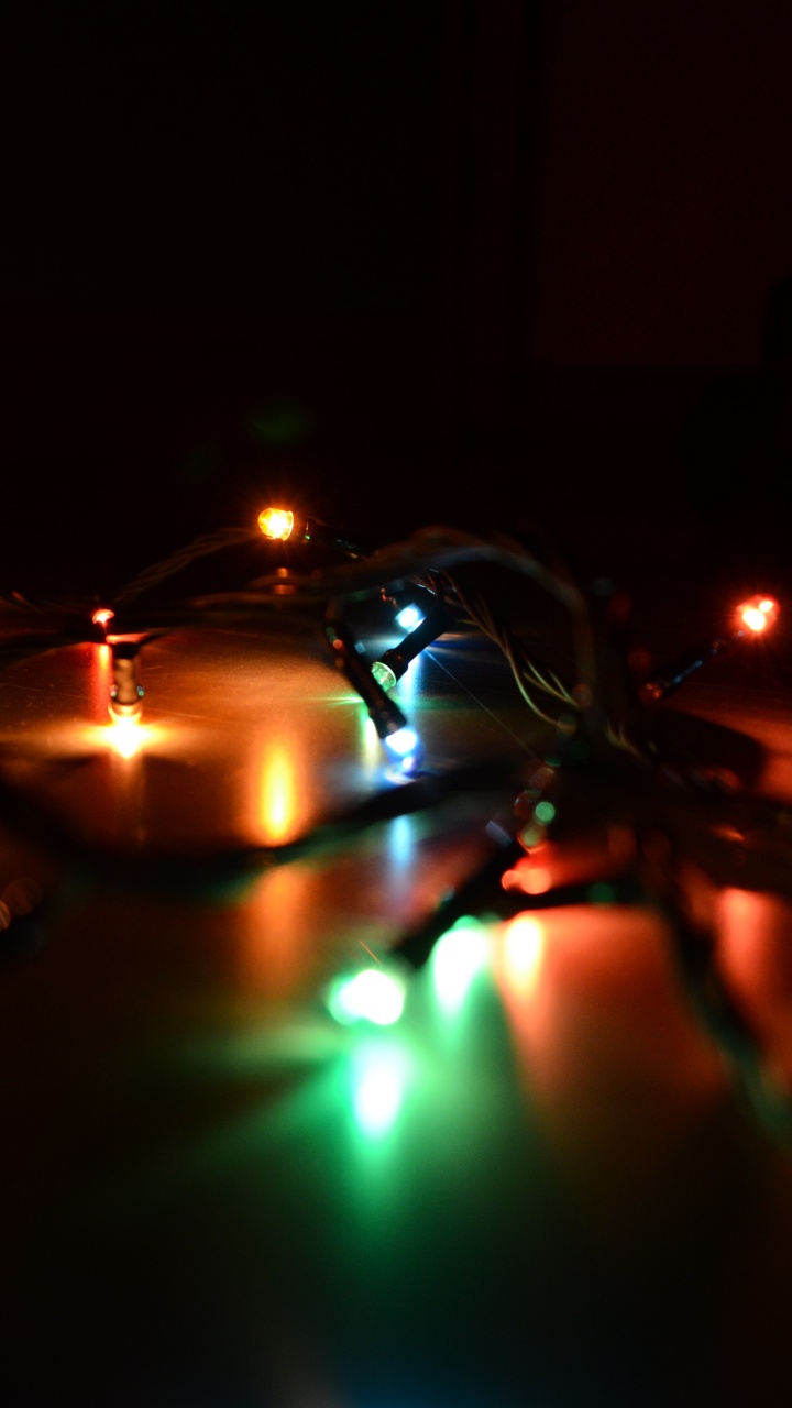 圣诞彩灯, 圣诞节那天, 光, 圣诞节, 反射 壁纸 720x1280 允许