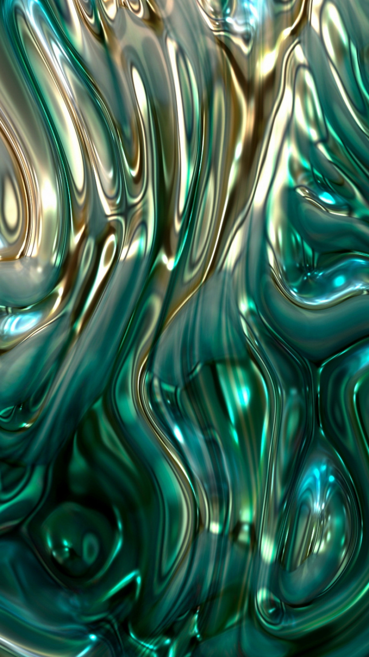 Pintura Abstracta Verde y Blanca. Wallpaper in 750x1334 Resolution