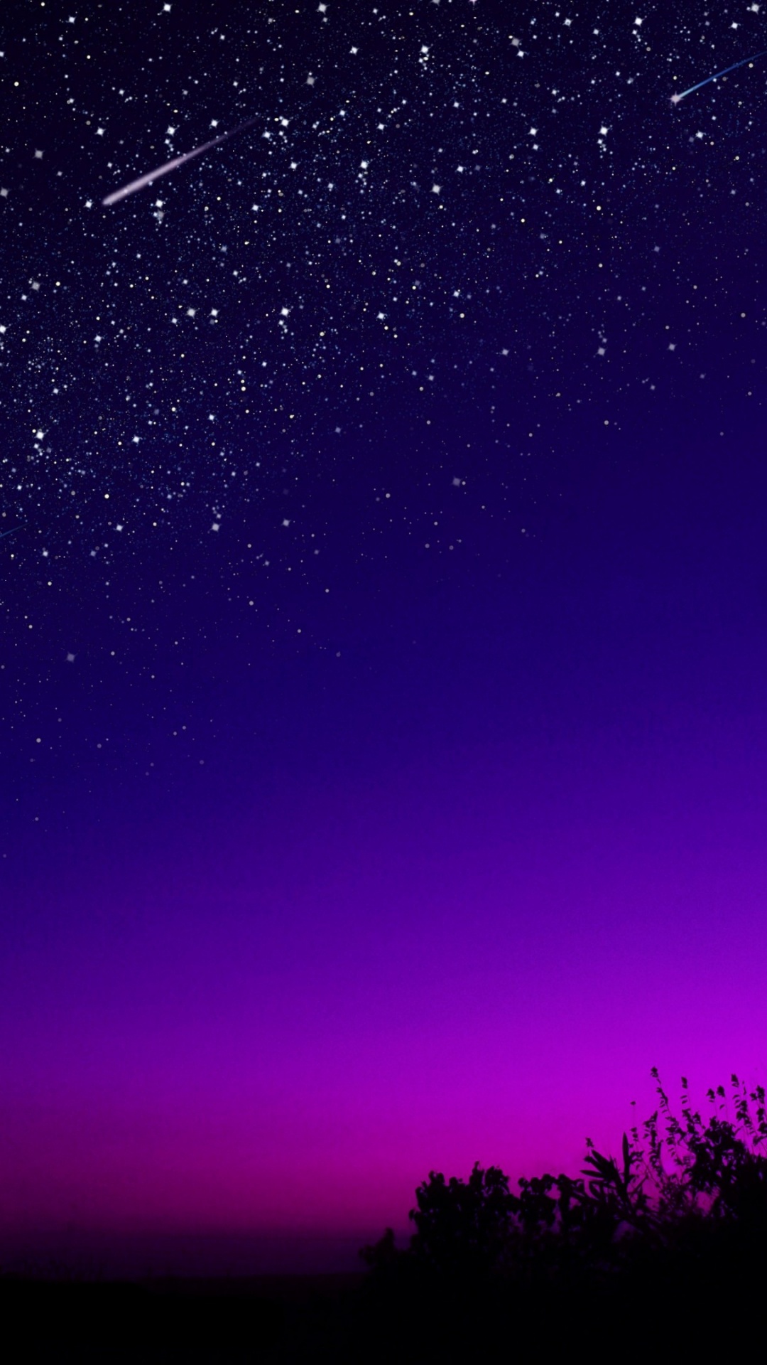 月亮, 气氛, Crescent, 性质, 紫色的 壁纸 1080x1920 允许