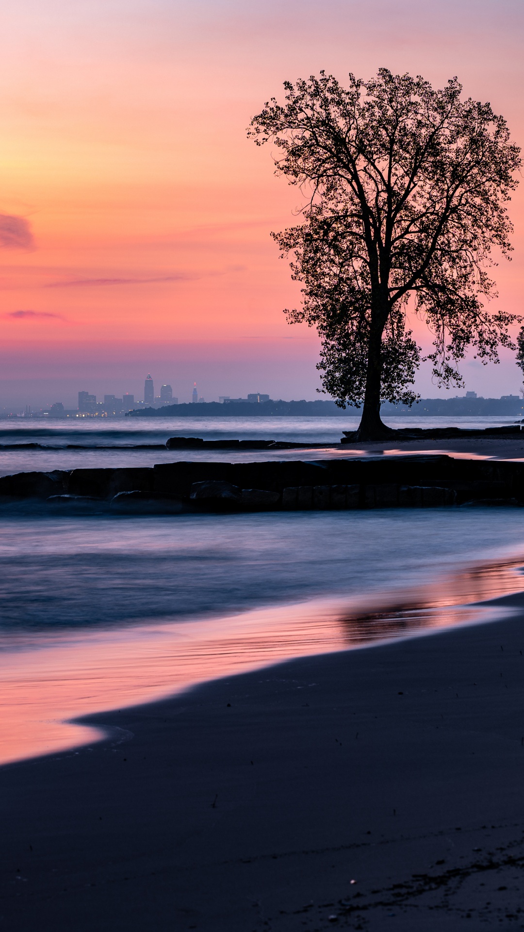 Beach, Sunset, Horizon, Water, Ocean. Wallpaper in 1080x1920 Resolution