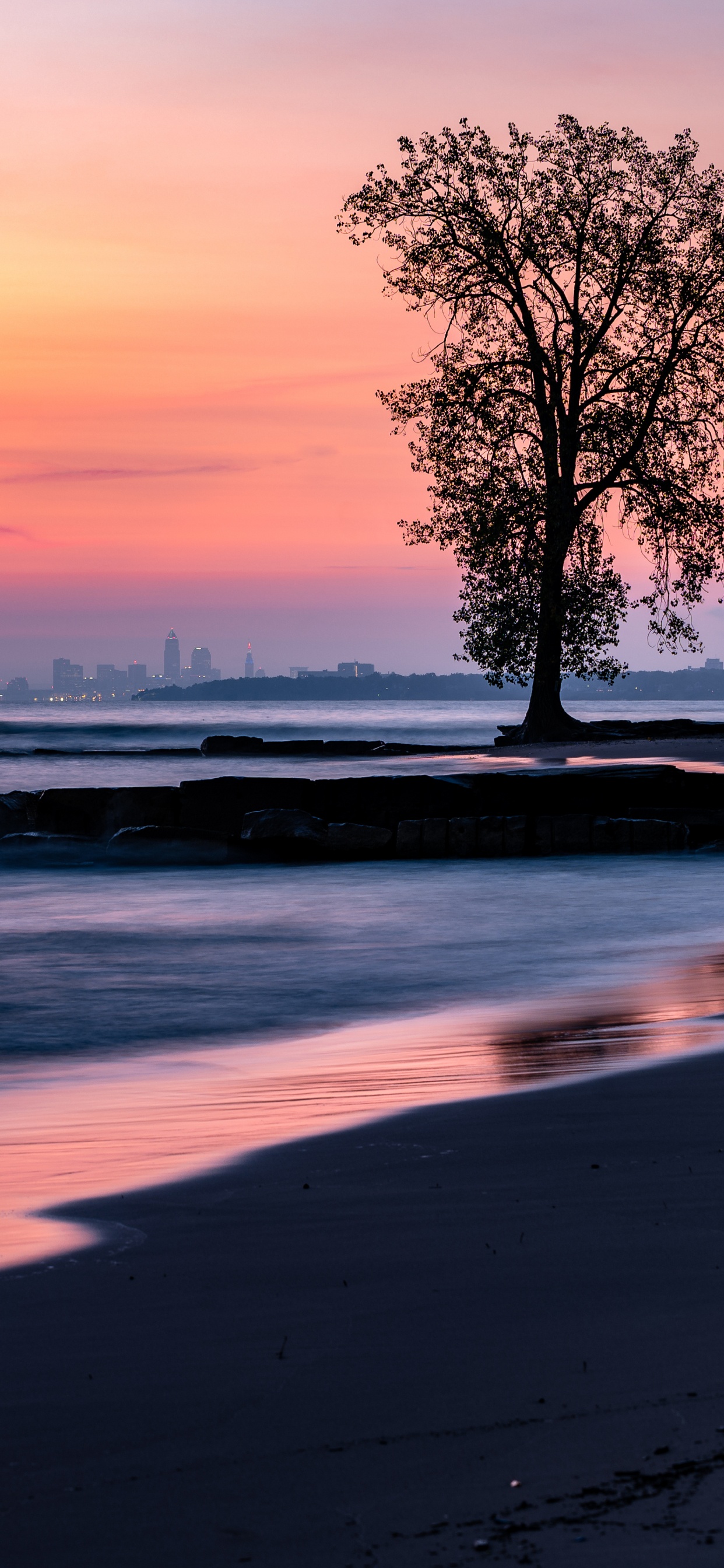 Plage, Horizon, Eau, Mer, Lever. Wallpaper in 1242x2688 Resolution