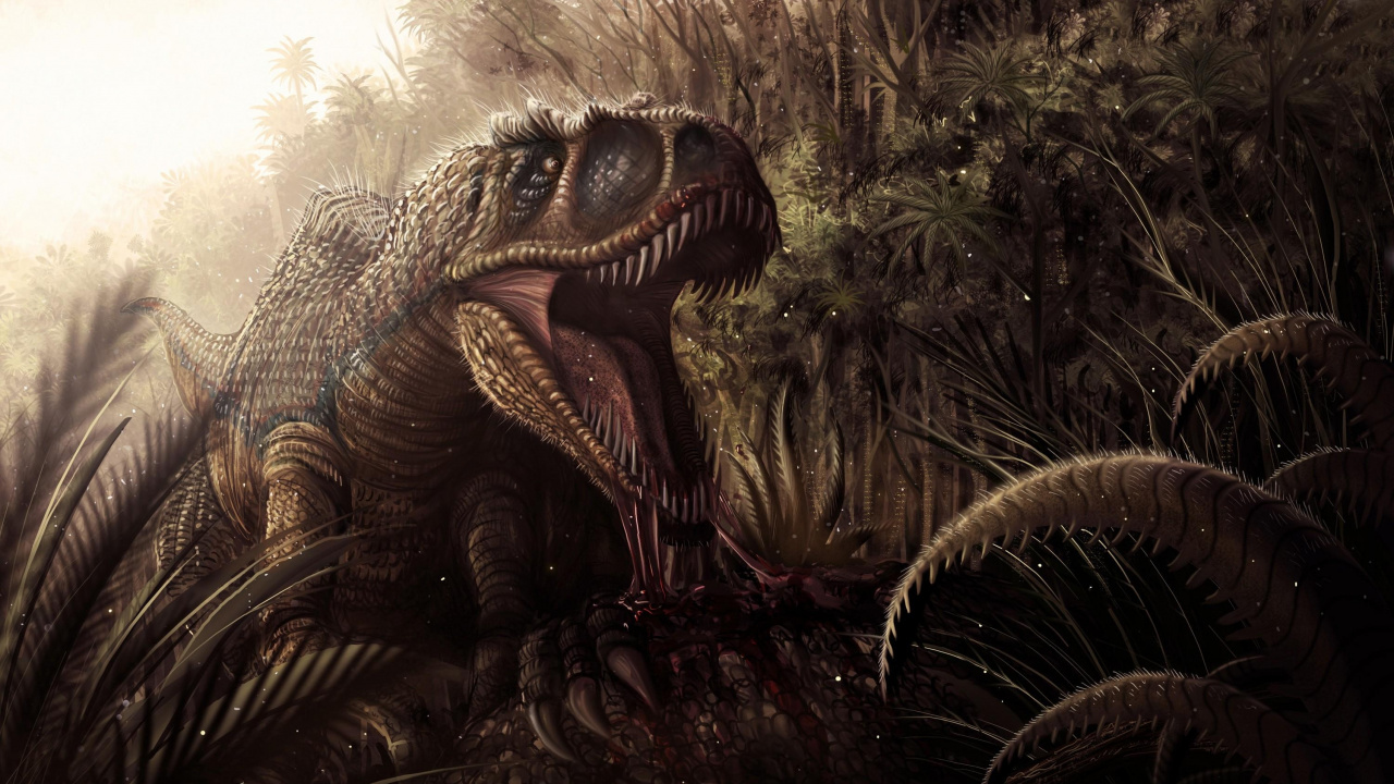 Black and White Dragon on Brown Tree. Wallpaper in 1280x720 Resolution