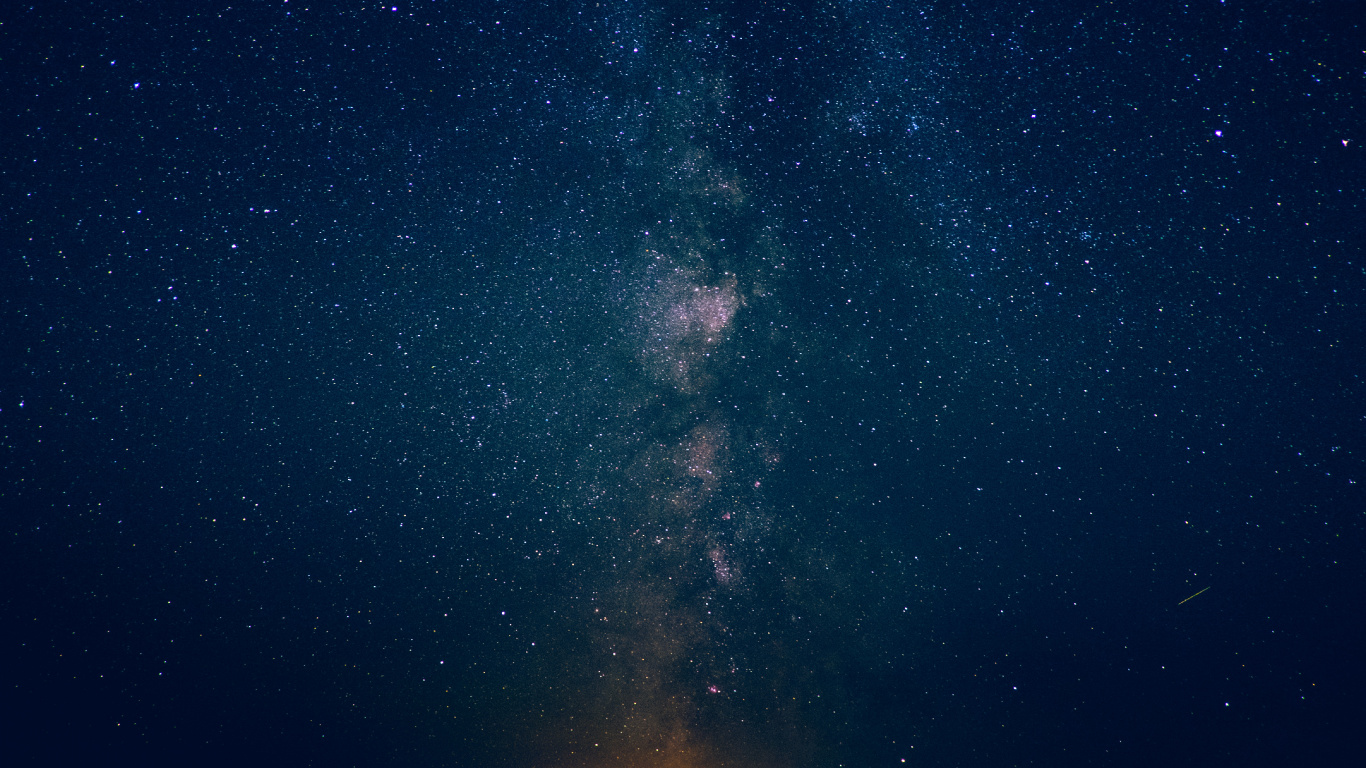 Starry Night Sky Over Starry Night. Wallpaper in 1366x768 Resolution
