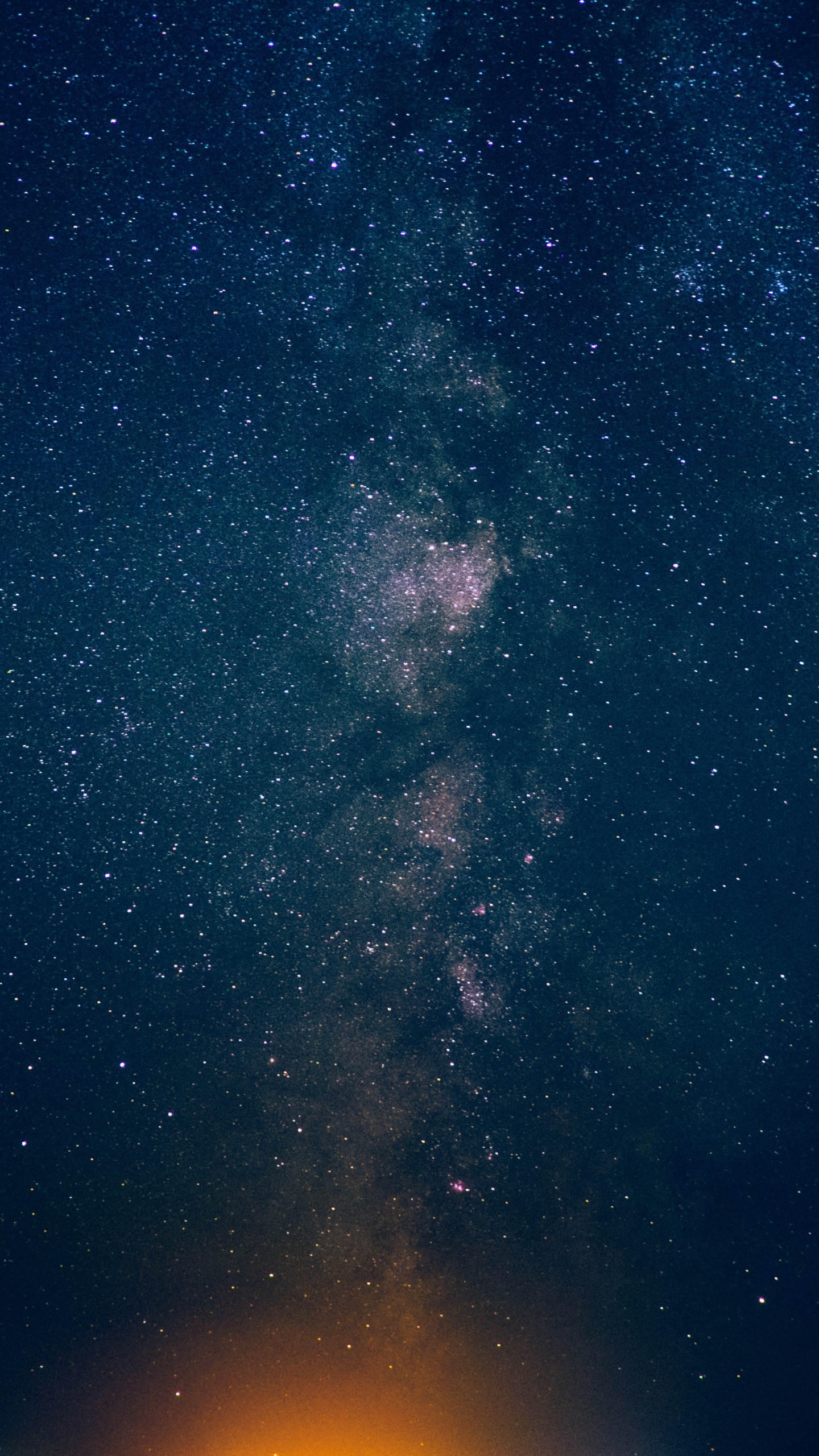 Starry Night Sky Over Starry Night. Wallpaper in 1440x2560 Resolution