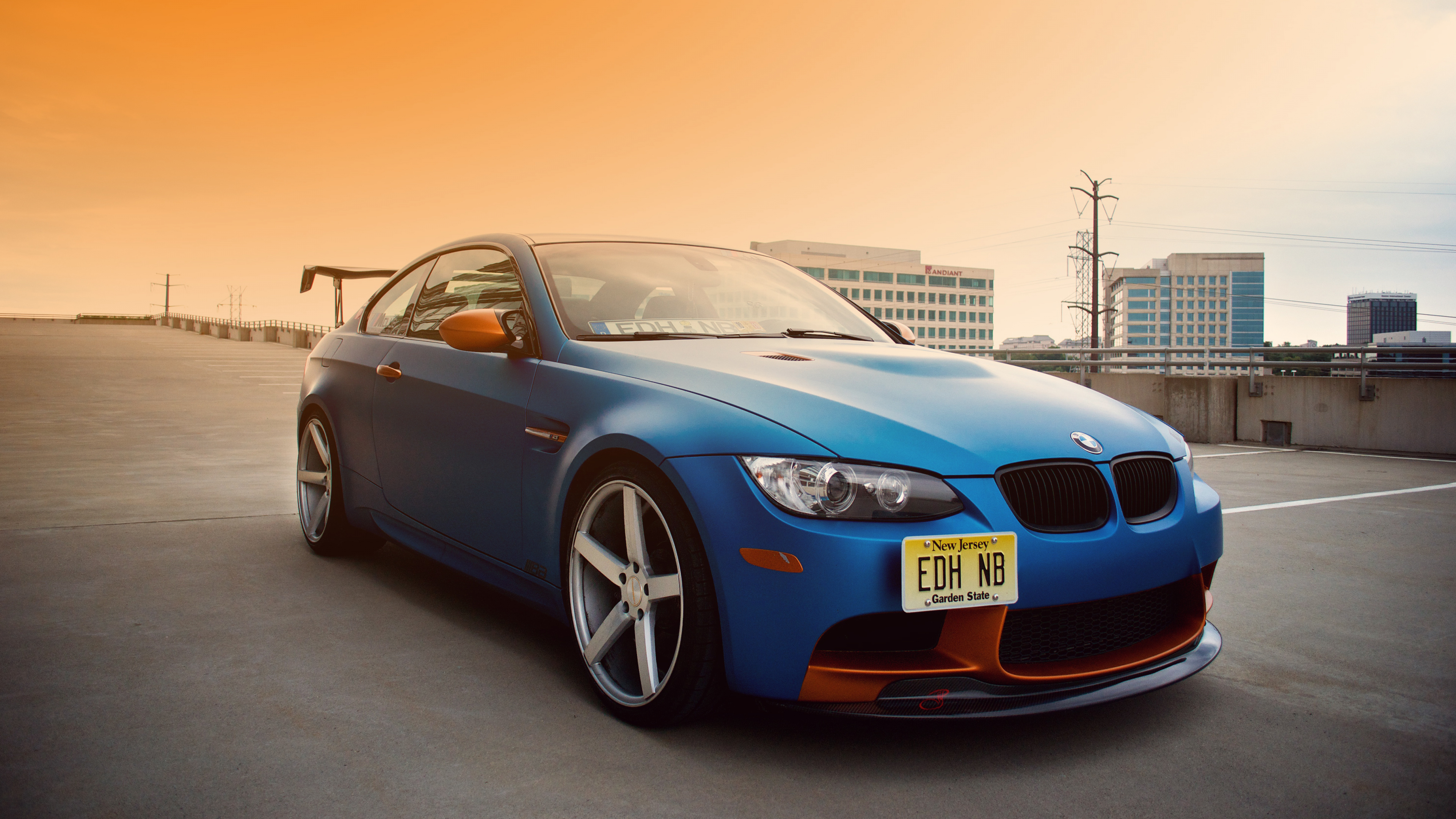 Blue Bmw m 3 Coupe Parked on Gray Concrete Pavement During Daytime. Wallpaper in 3840x2160 Resolution