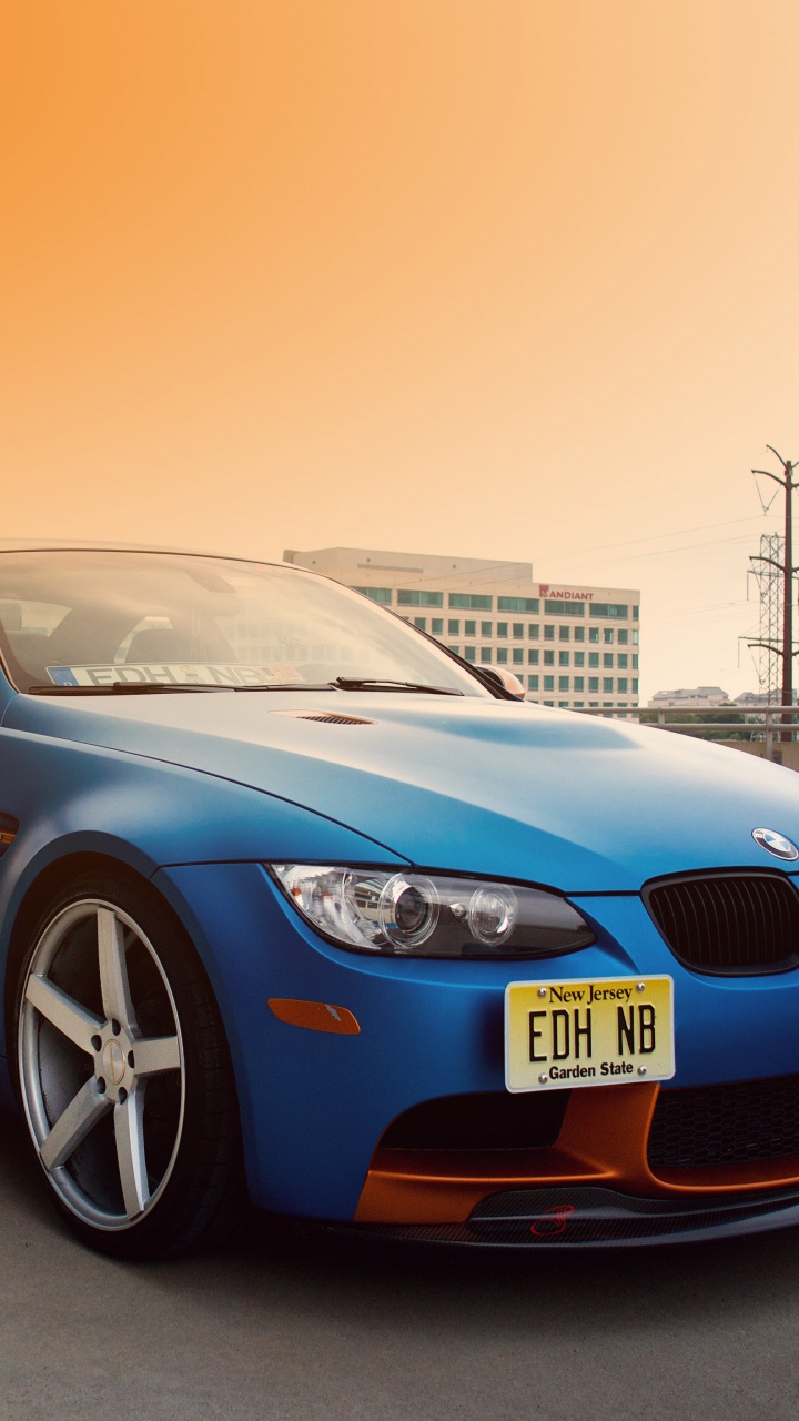 Blue Bmw m 3 Coupe Parked on Gray Concrete Pavement During Daytime. Wallpaper in 720x1280 Resolution