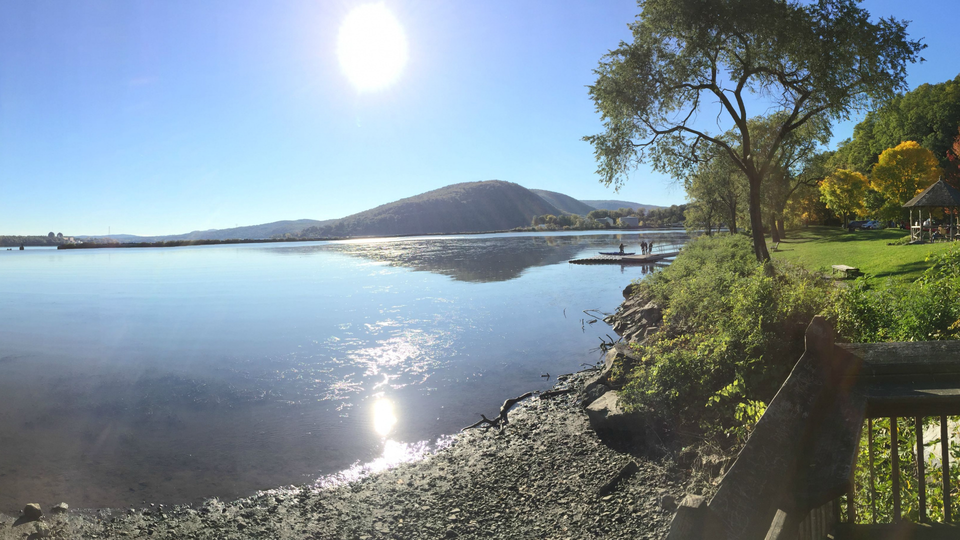 Body of Water Near Mountain Under Blue Sky During Daytime. Wallpaper in 1920x1080 Resolution