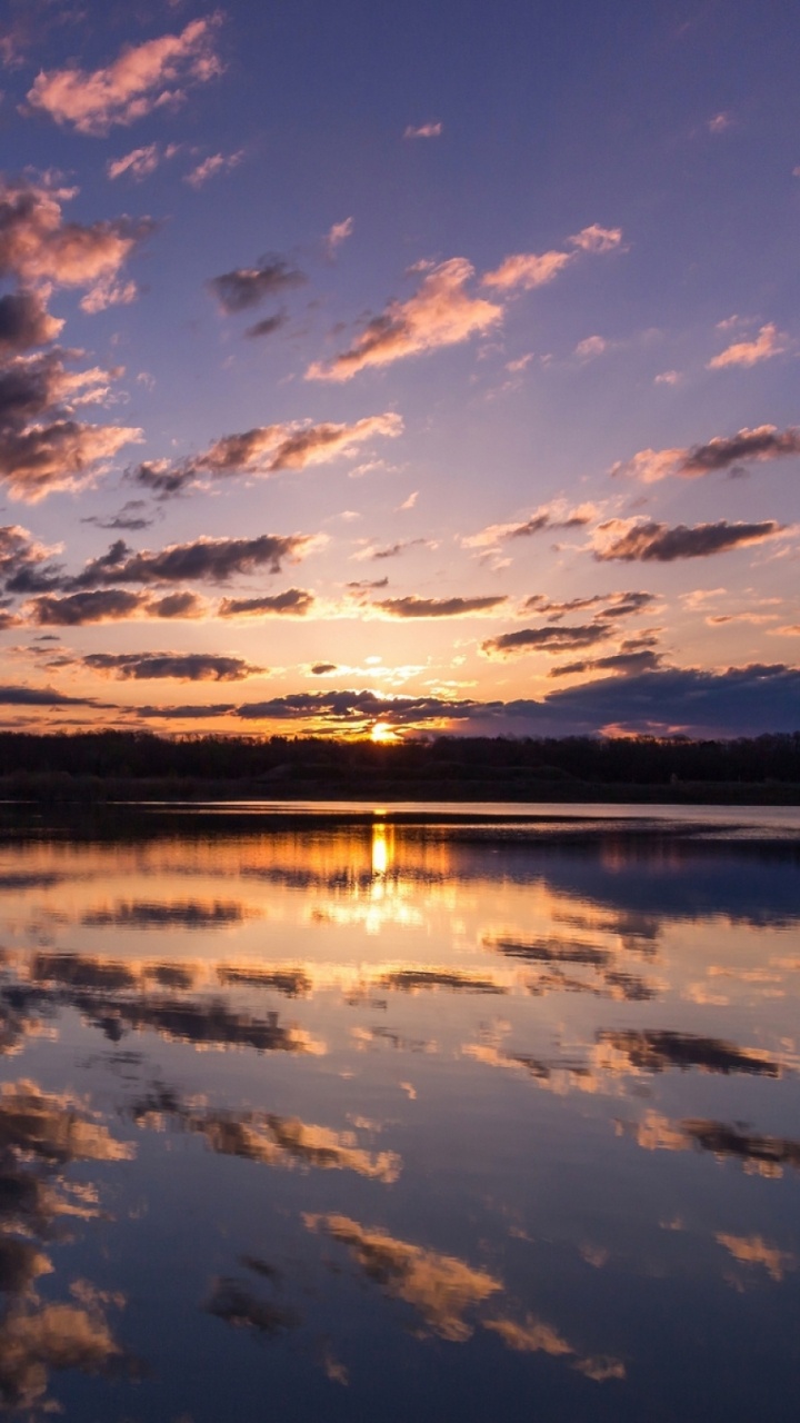 Body of Water Near Trees During Sunset. Wallpaper in 720x1280 Resolution
