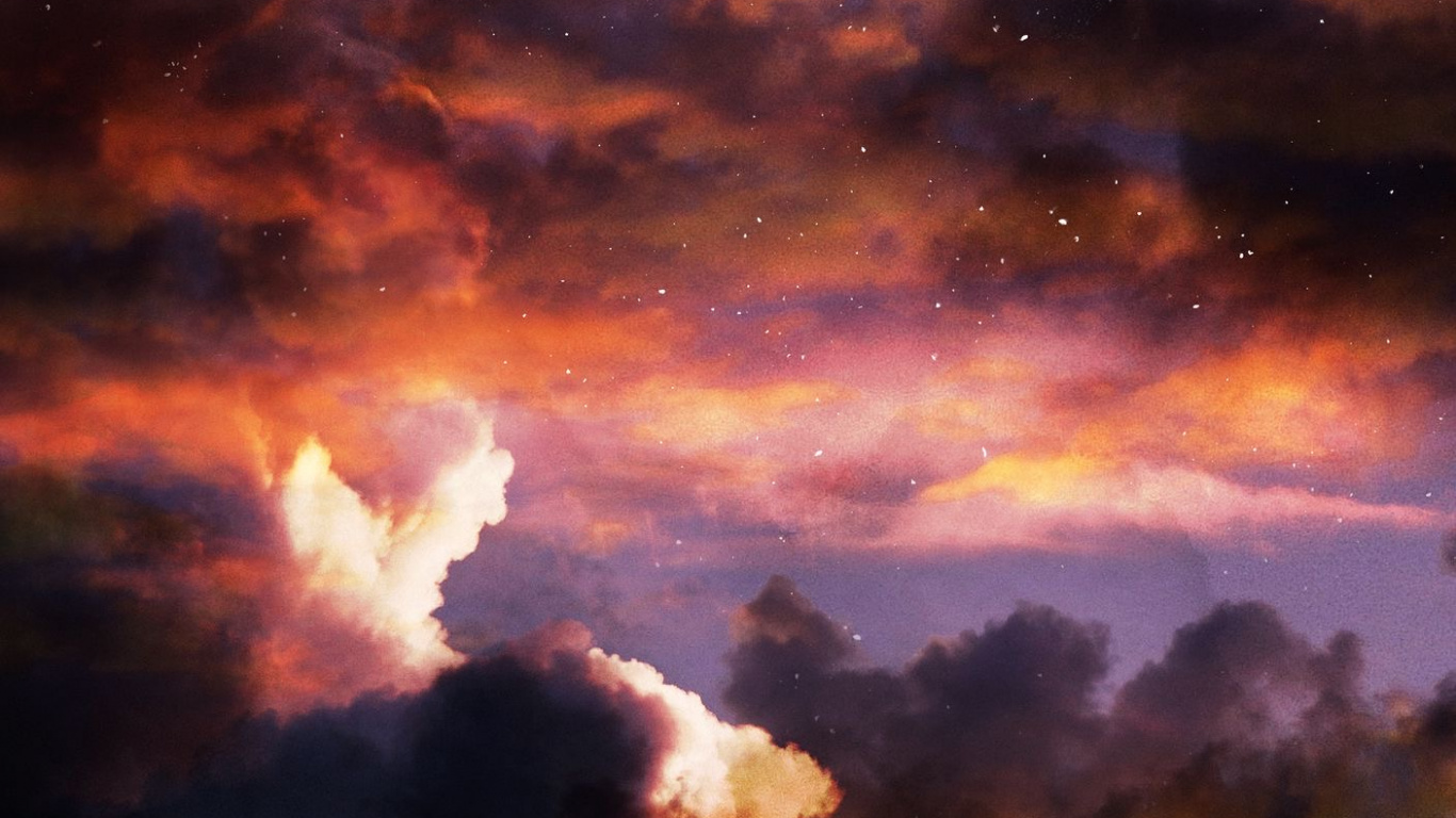 Tierra, Estrella, el Espacio Exterior, Ambiente, Luna. Wallpaper in 1366x768 Resolution