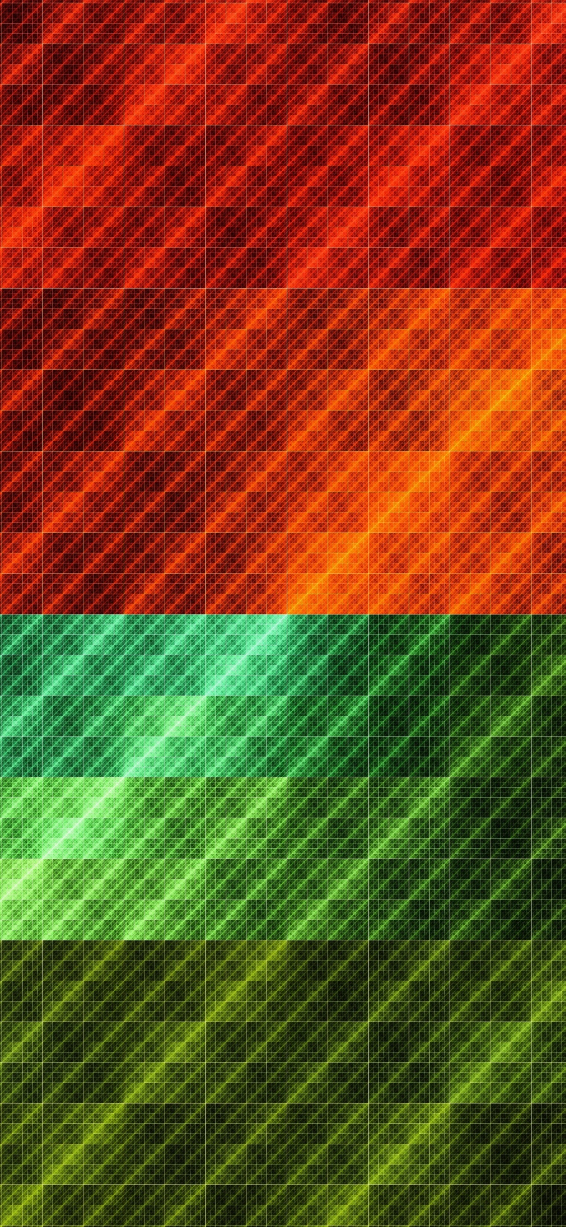 Grün-orange Kariertes Textil. Wallpaper in 1125x2436 Resolution