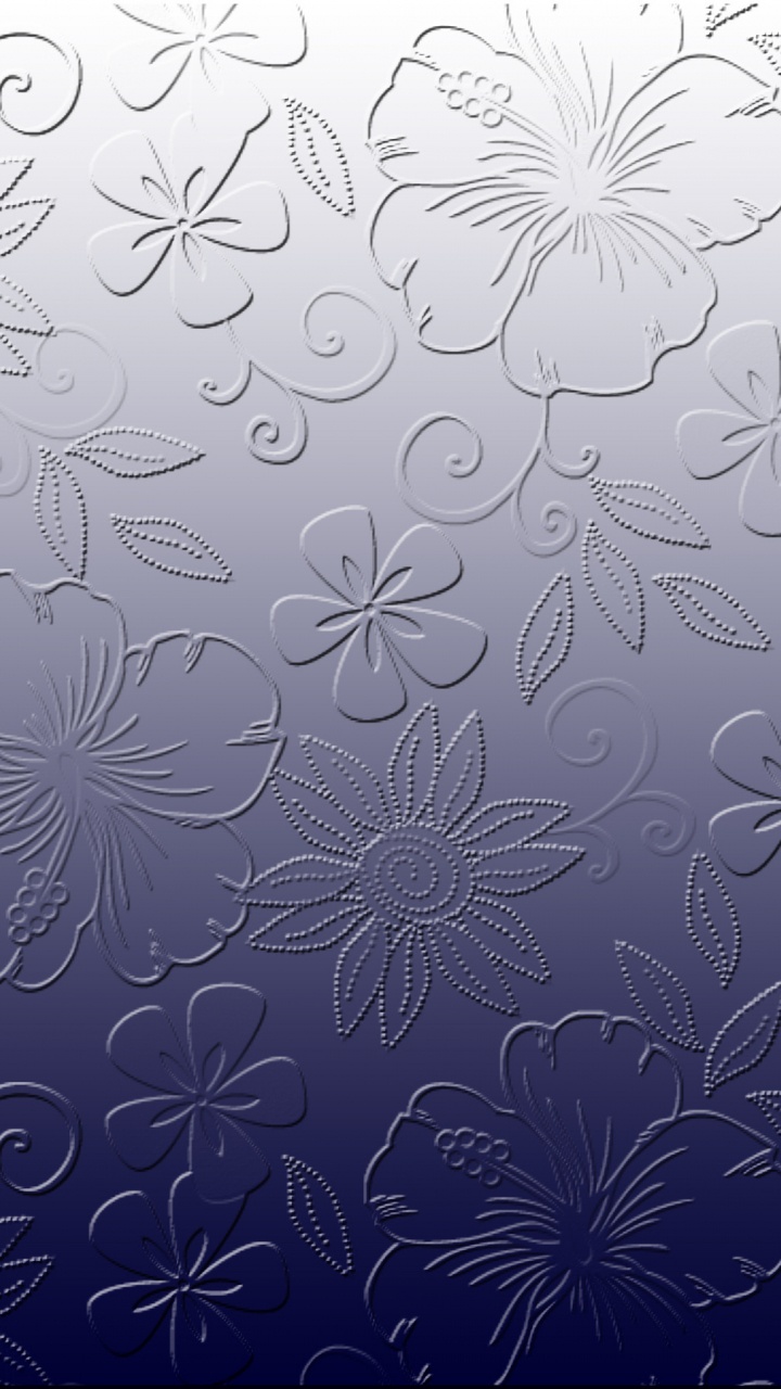 Textile Floral Blanc et Bleu. Wallpaper in 720x1280 Resolution