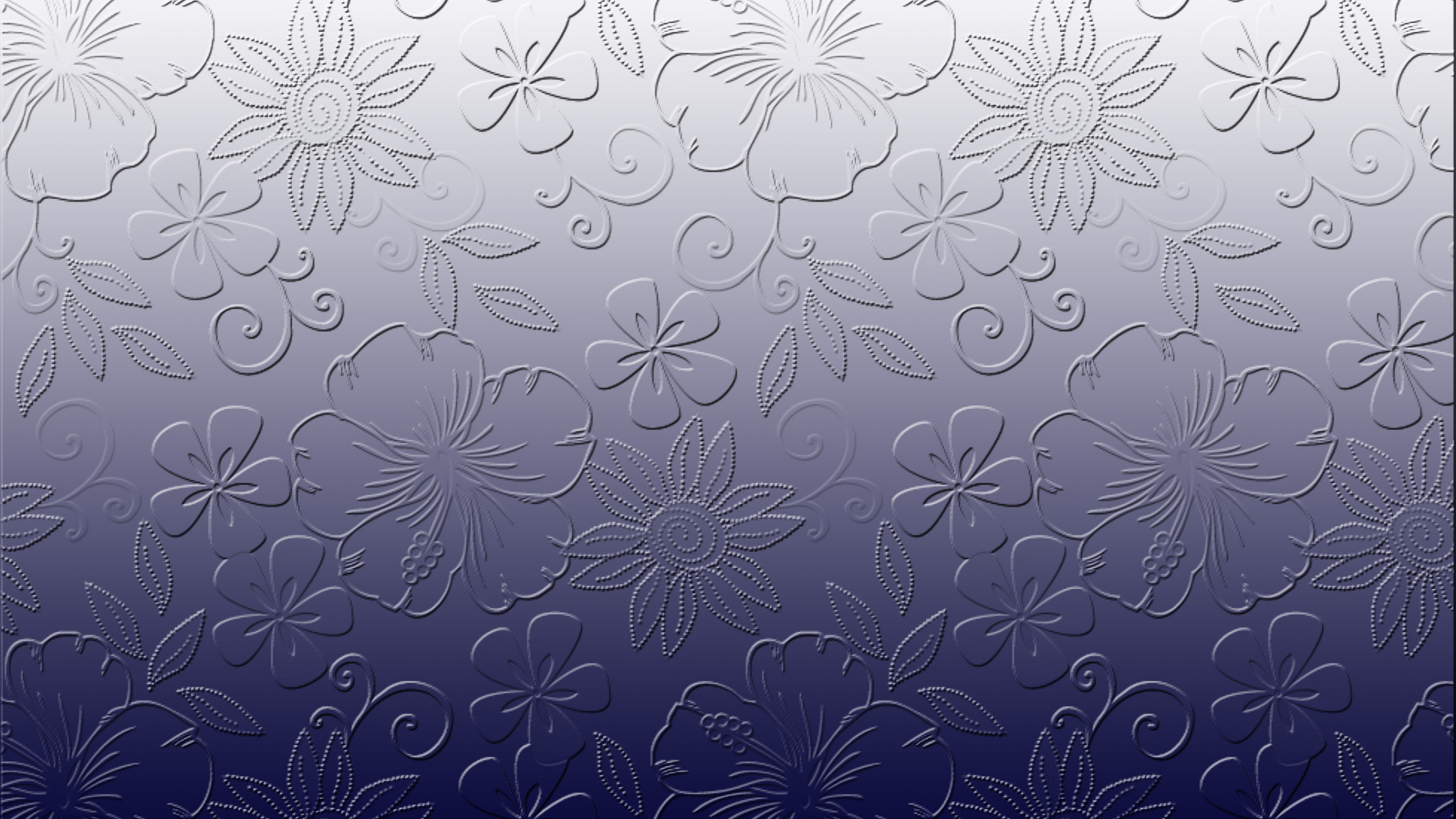 Weißes Und Blaues Florales Textil. Wallpaper in 2560x1440 Resolution