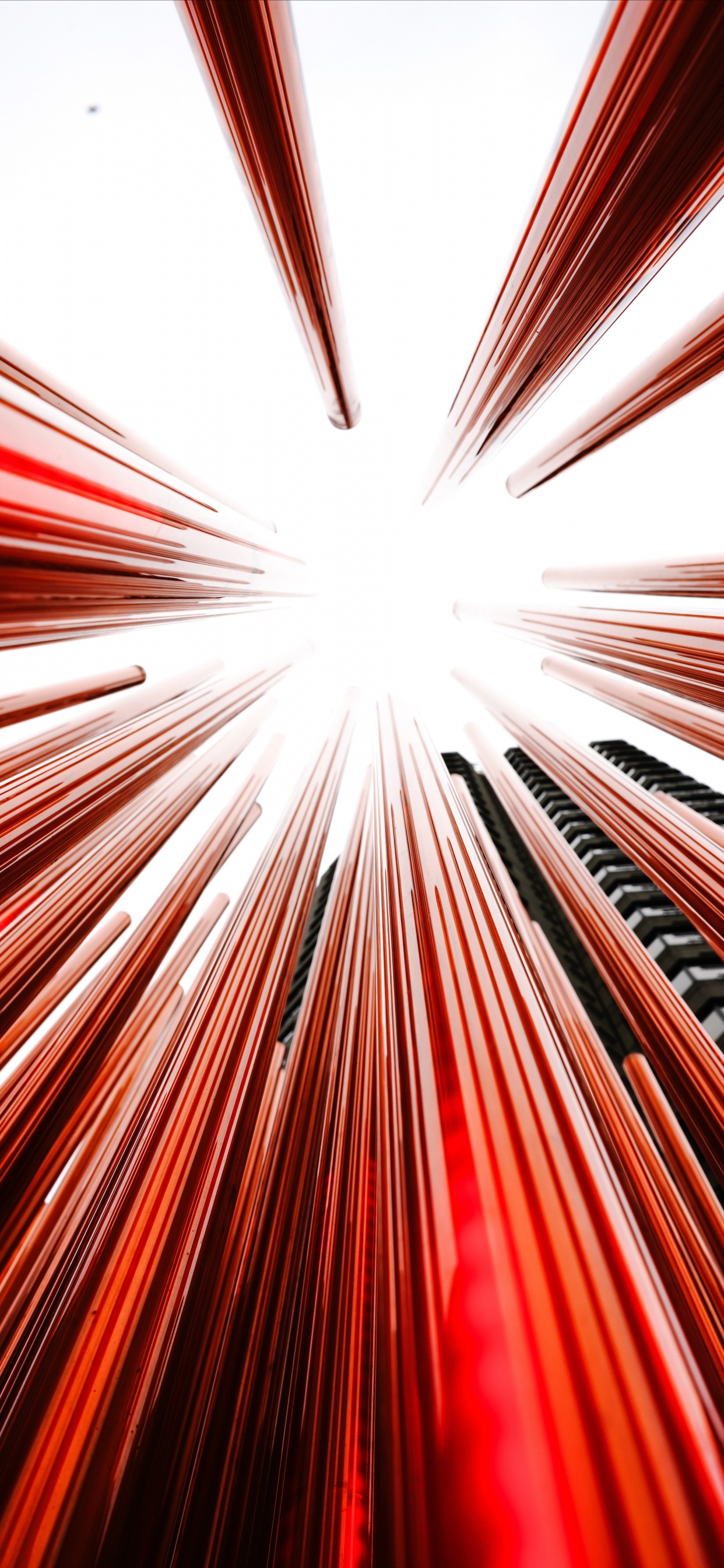 Digitale Tapete Mit Rotem Und Weißem Licht. Wallpaper in 1242x2688 Resolution